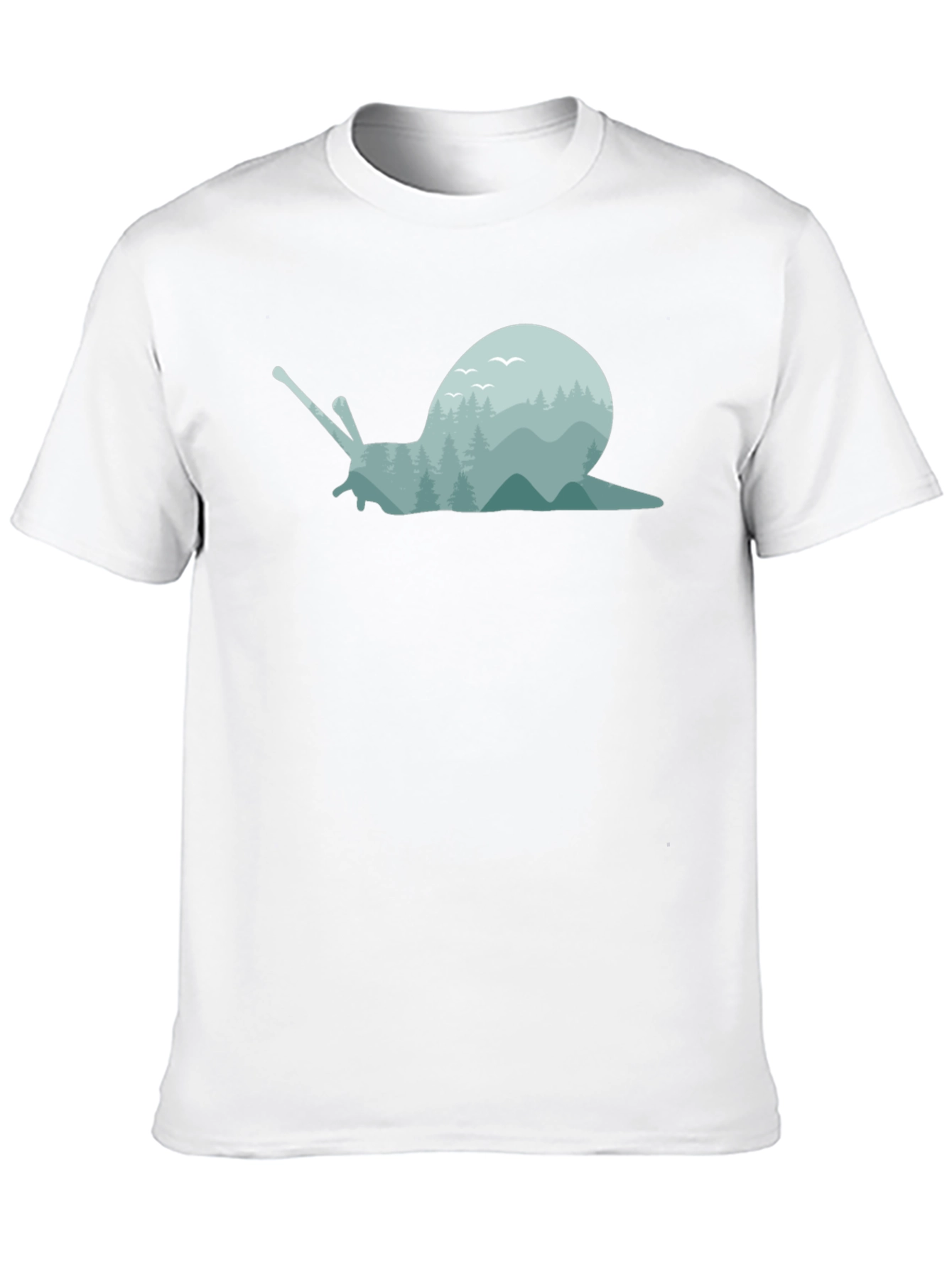Nature Snail Graphic Tee - Soft Black Cotton