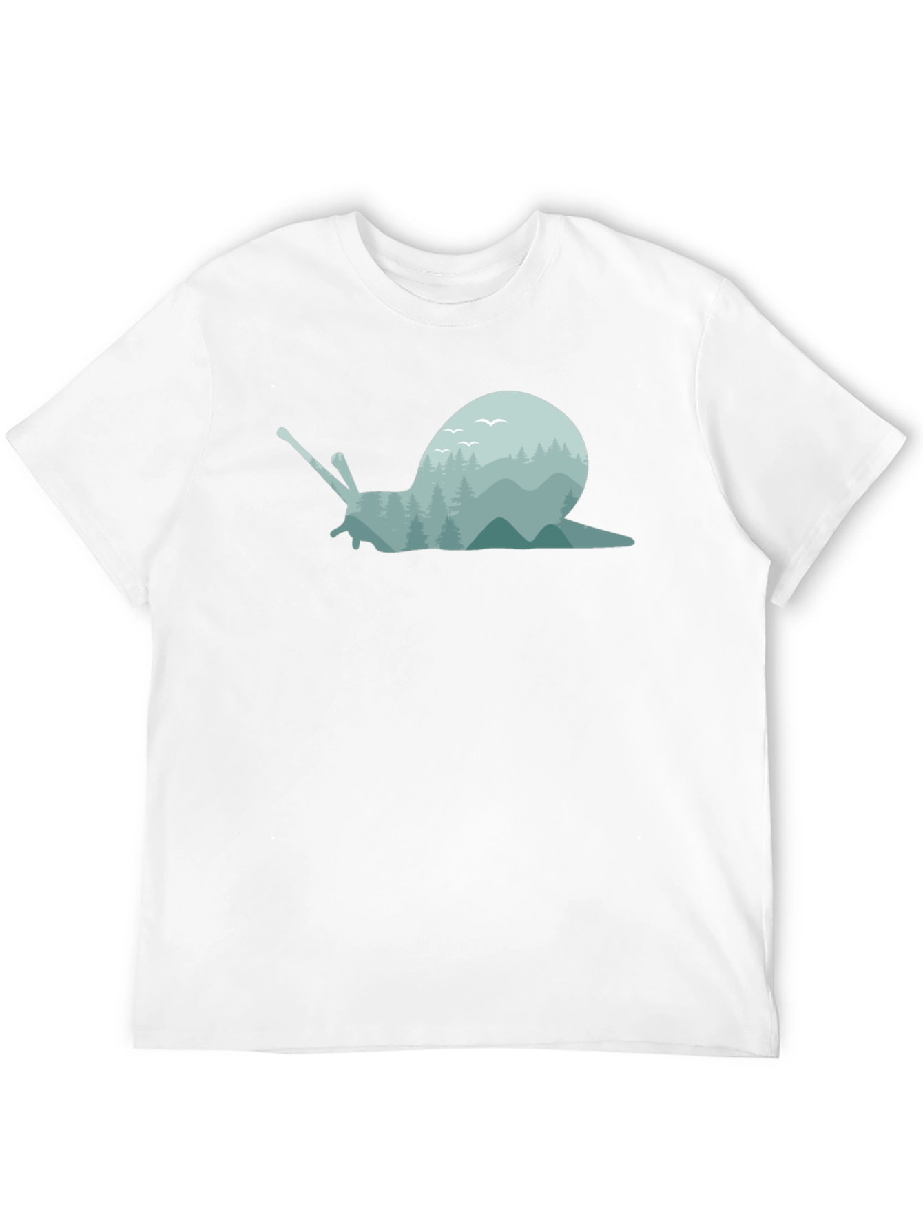 Nature Snail Graphic Tee - Soft Black Cotton