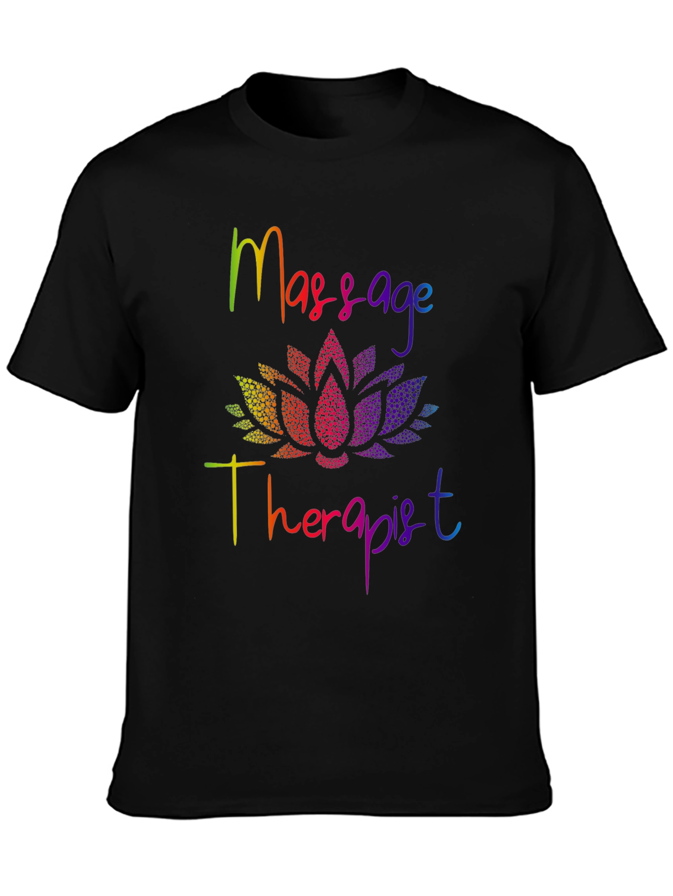 Rainbow Massage Therapist Lotus T-Shirt
