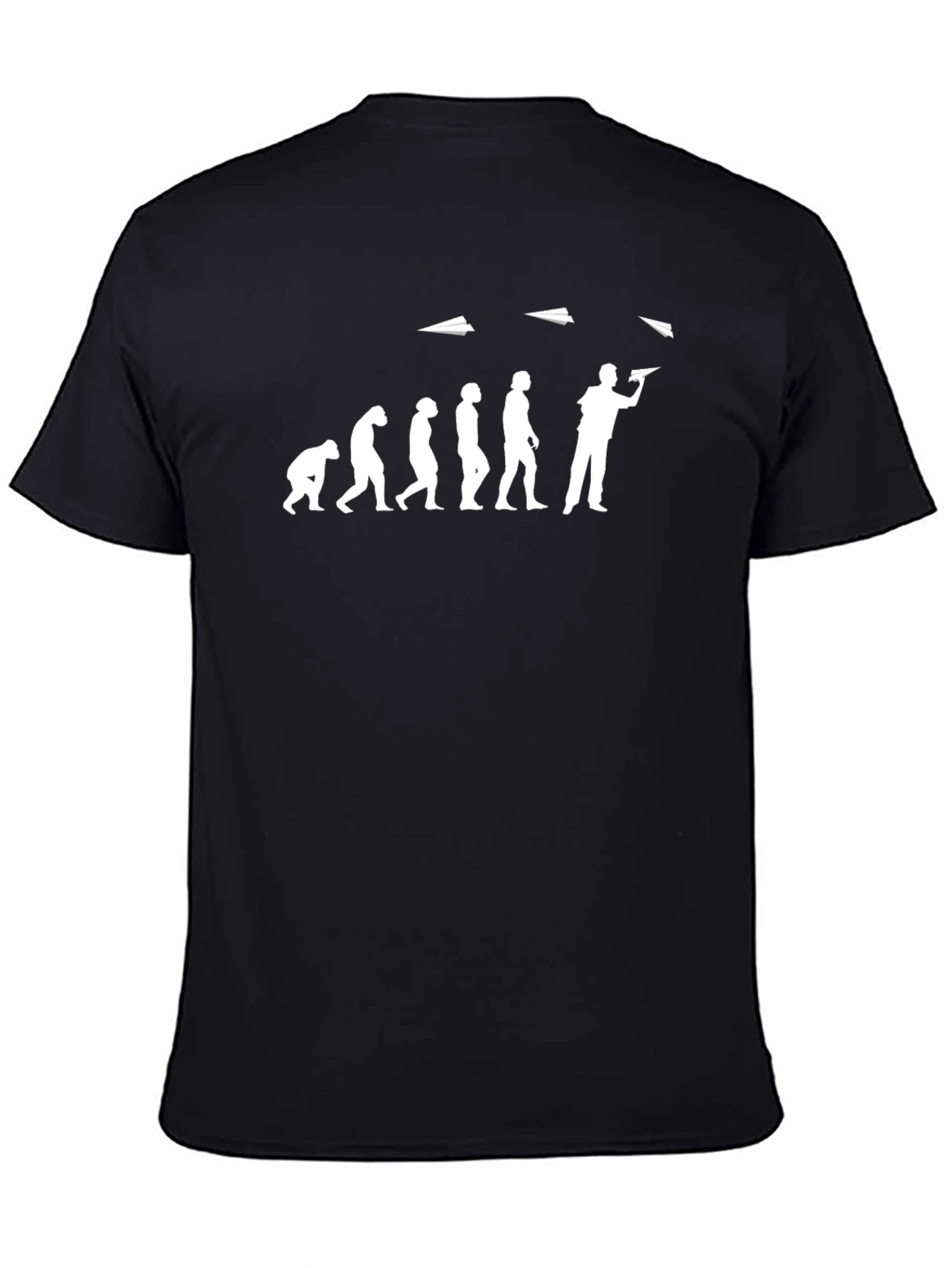 Evolution of Flight T-Shirt - Paper Airplane Thrower