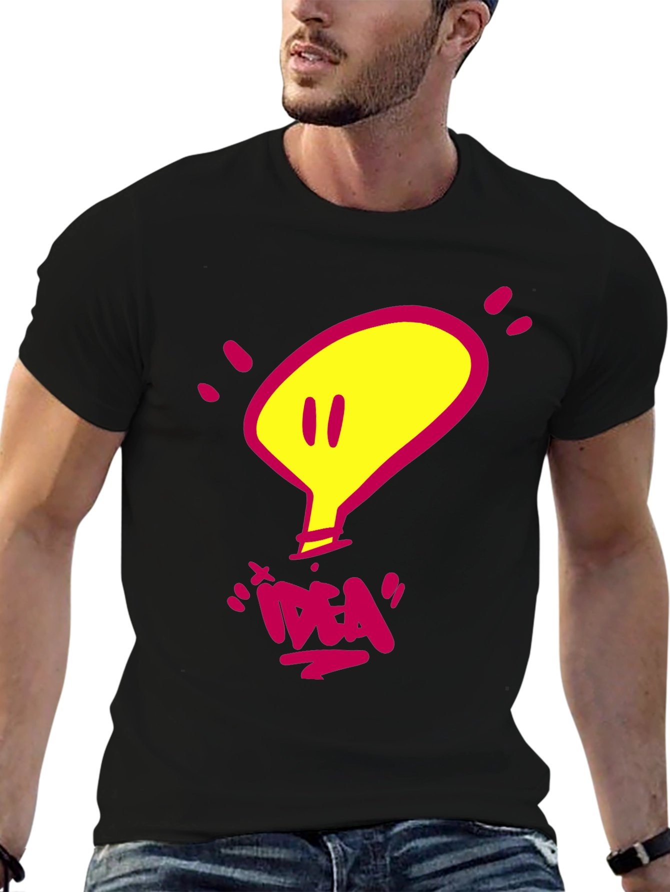 Idea Light Bulb Graphic T-Shirt