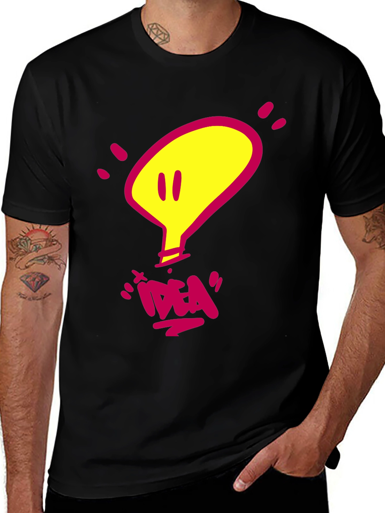 Idea Light Bulb Graphic T-Shirt