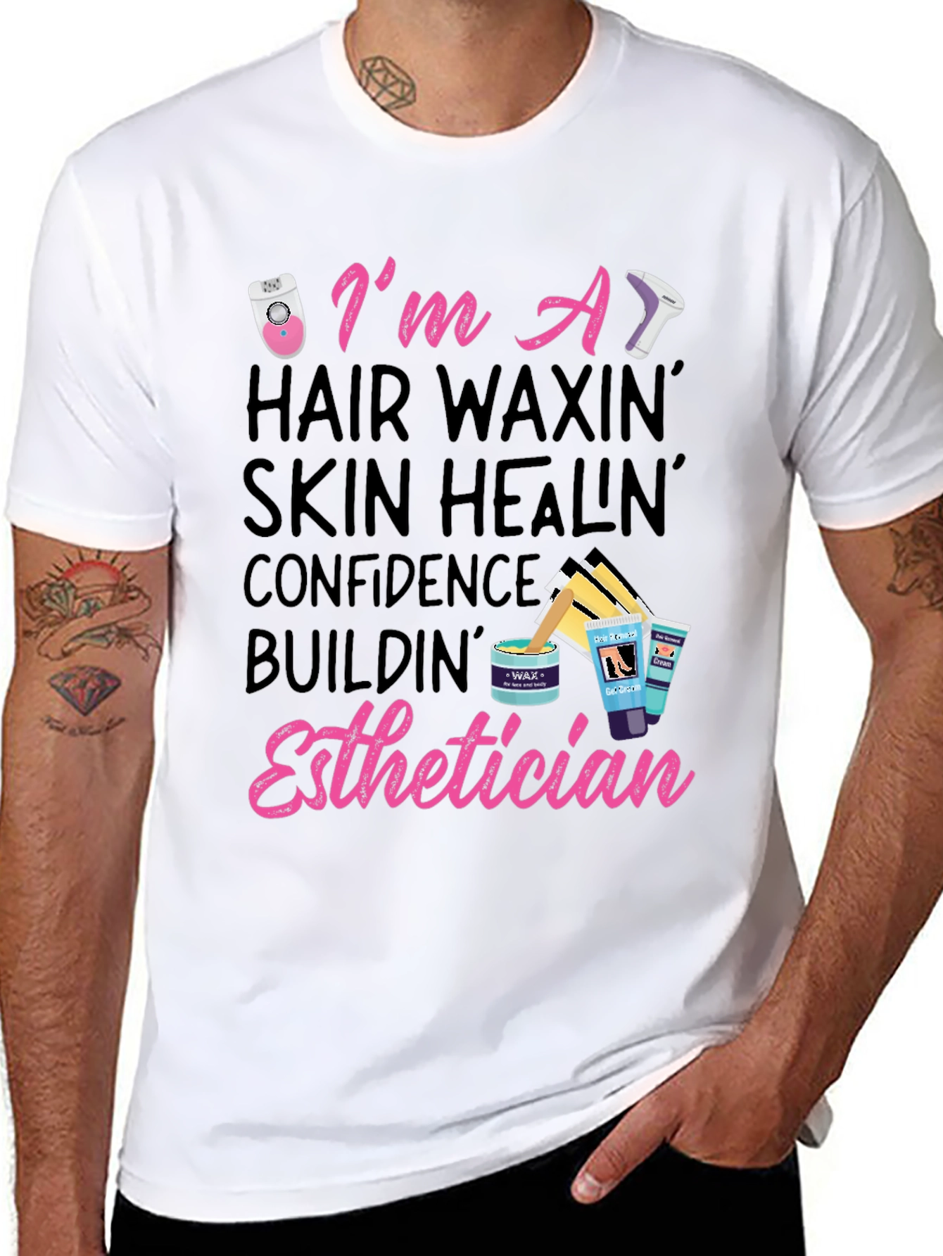 Esthetician T-Shirt: Hair Waxing Skin Healing