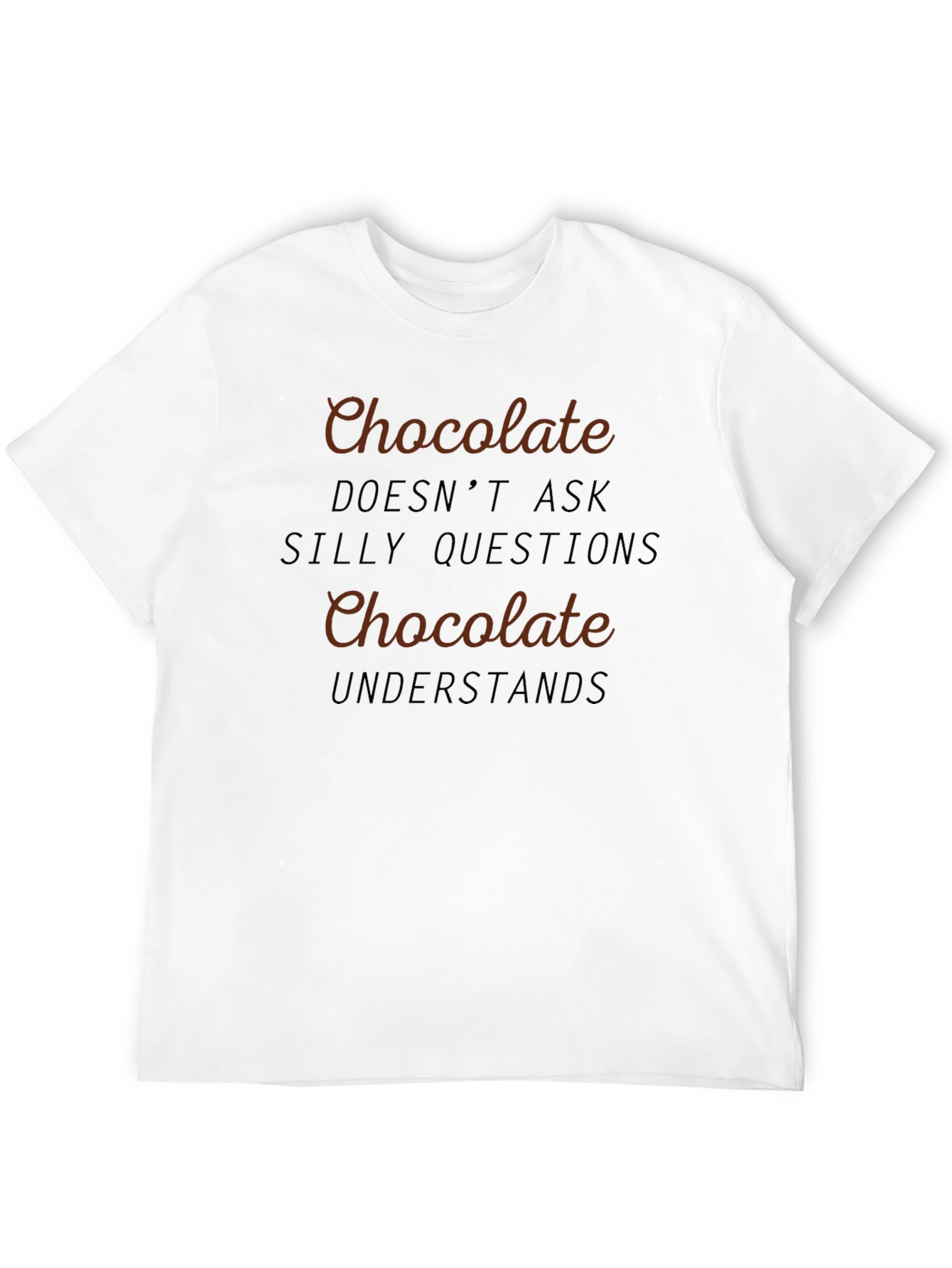 Chocolate Understands Black Graphic Tee