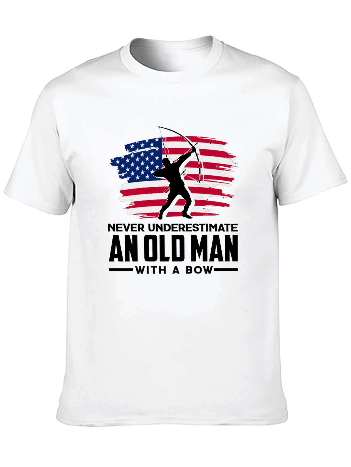 Never Underestimate Old Man With A Bow T-Shirt