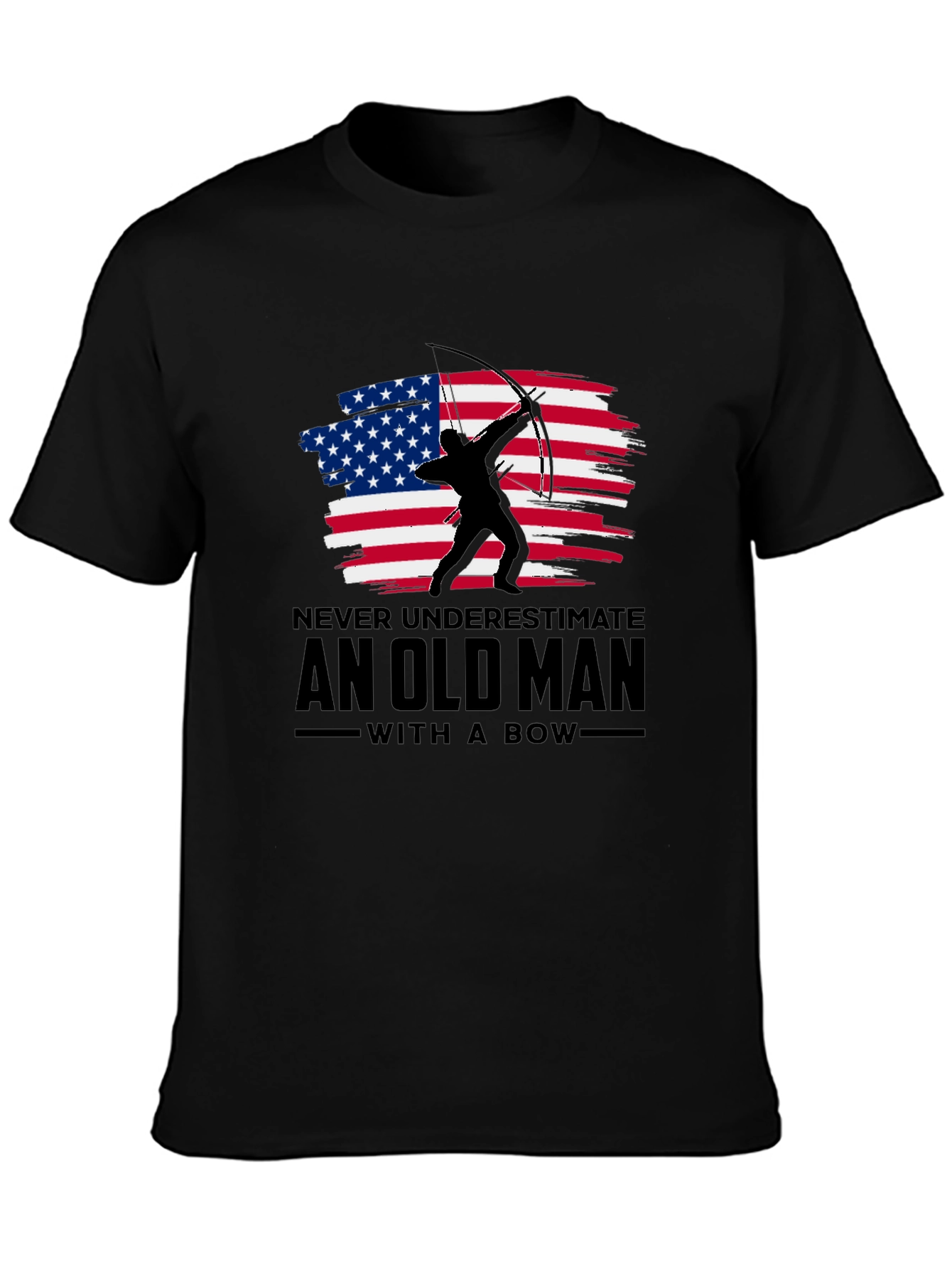 Never Underestimate Old Man With A Bow T-Shirt