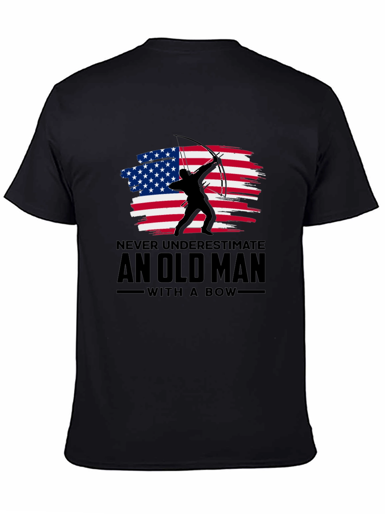 Never Underestimate Old Man With A Bow T-Shirt