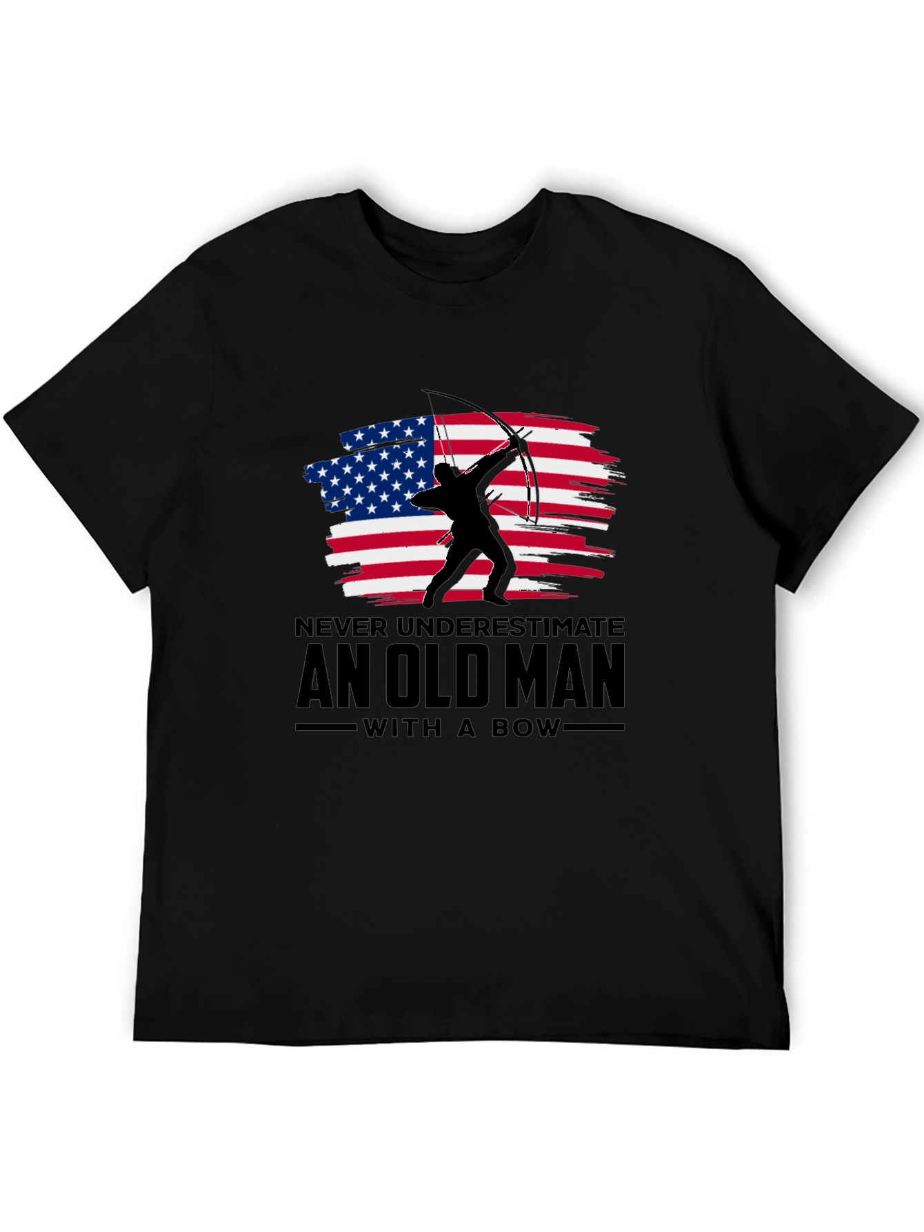 Never Underestimate Old Man With A Bow T-Shirt