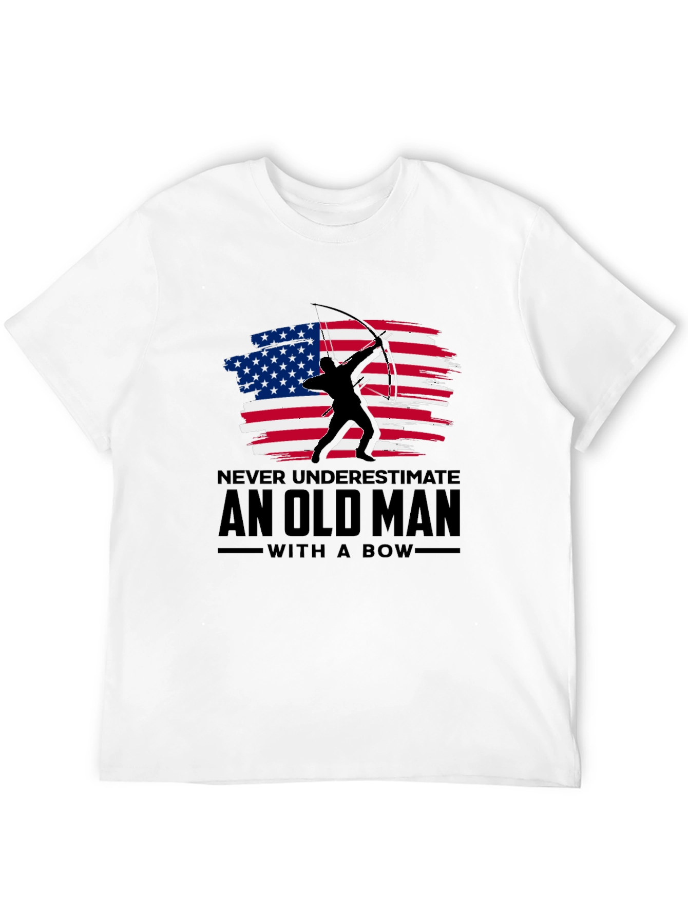 Never Underestimate Old Man With A Bow T-Shirt
