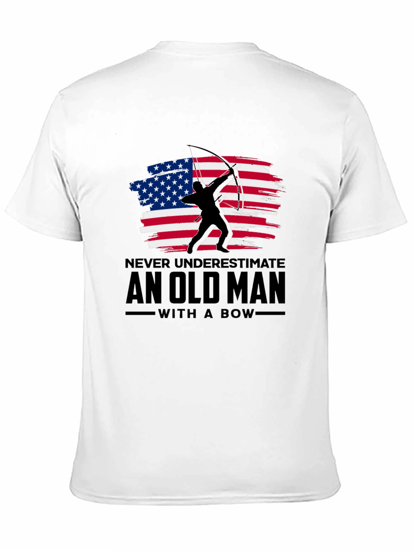 Never Underestimate Old Man With A Bow T-Shirt