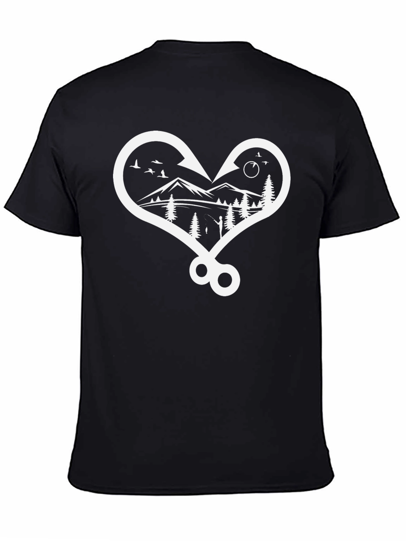 Fishing Hook Heart Graphic Tee