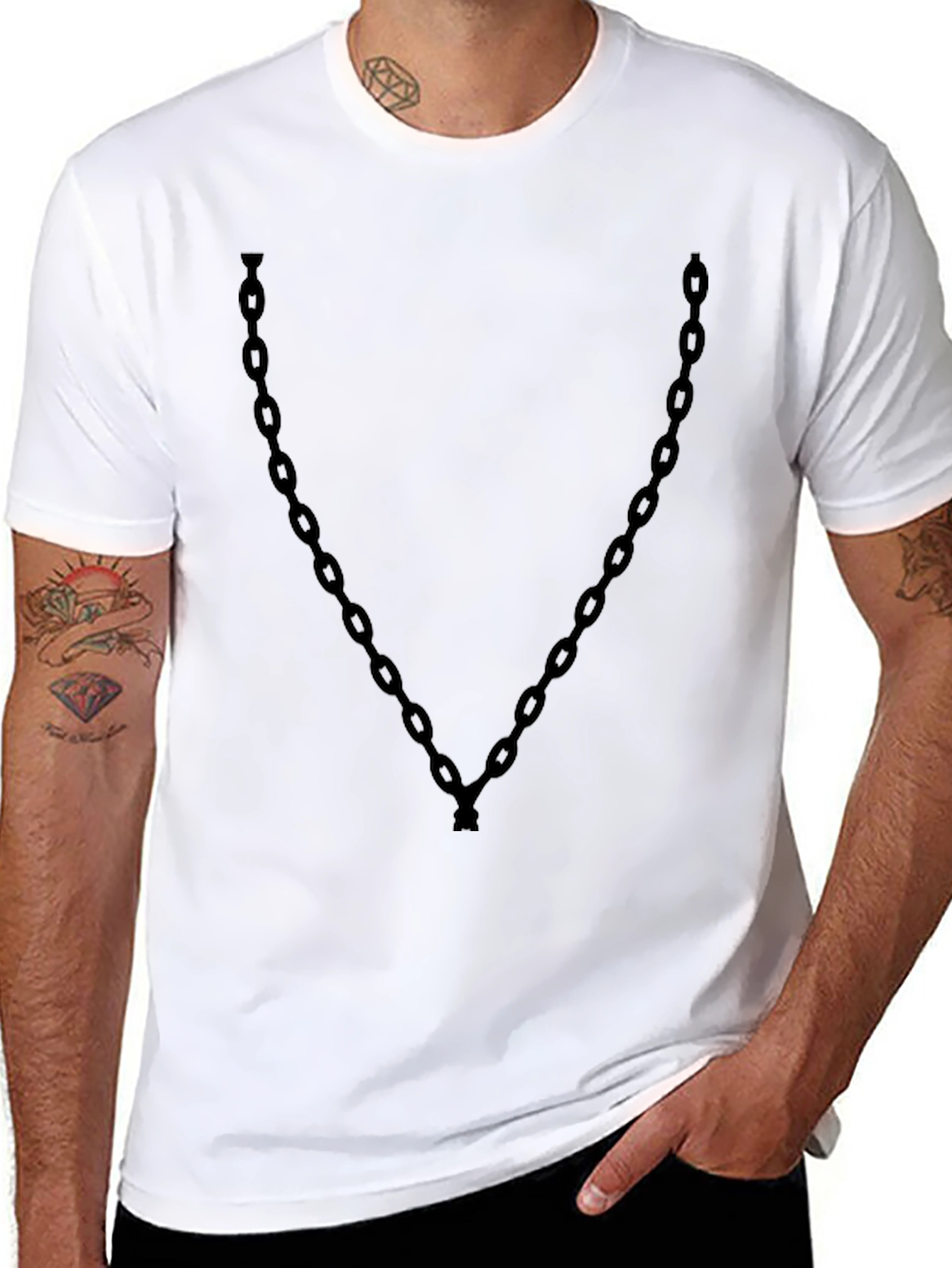 Black Chain Graphic Tee