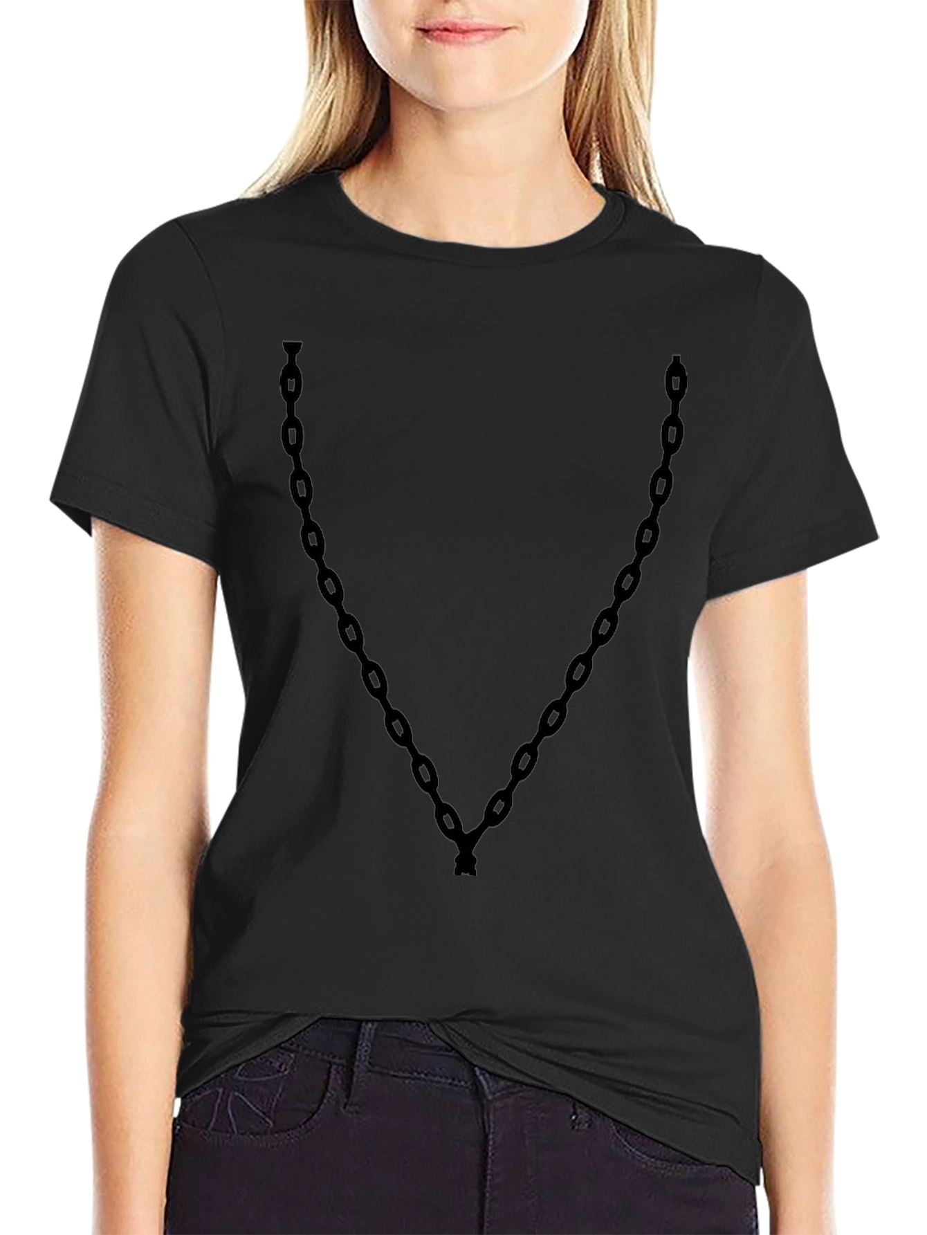 Black Chain Graphic Tee