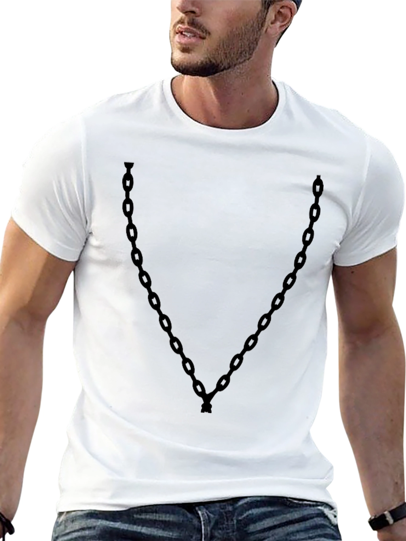 Black Chain Graphic Tee