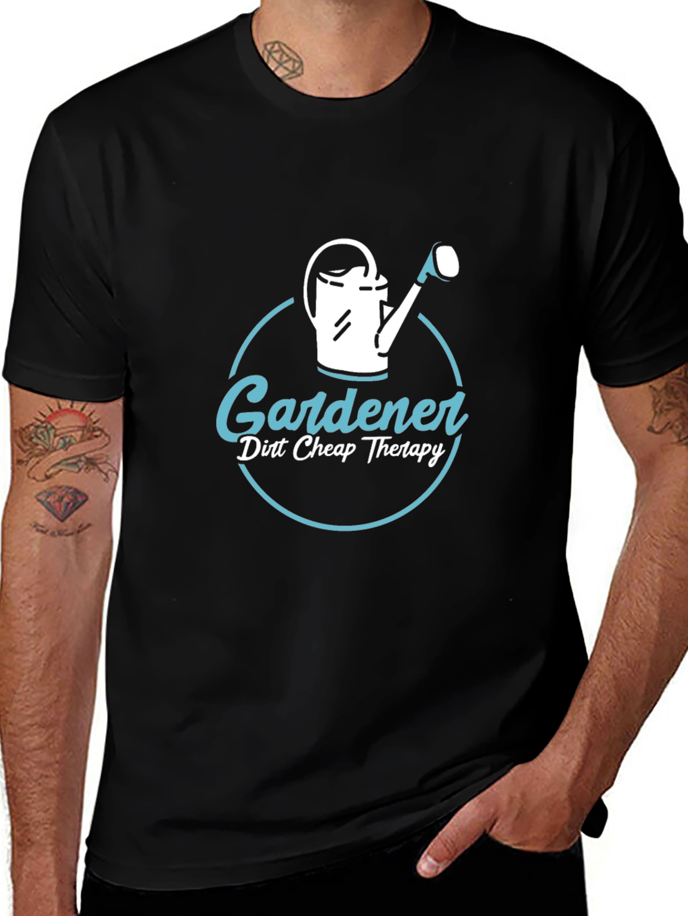 Gardener Therapy T-Shirt - Black Graphic Tee