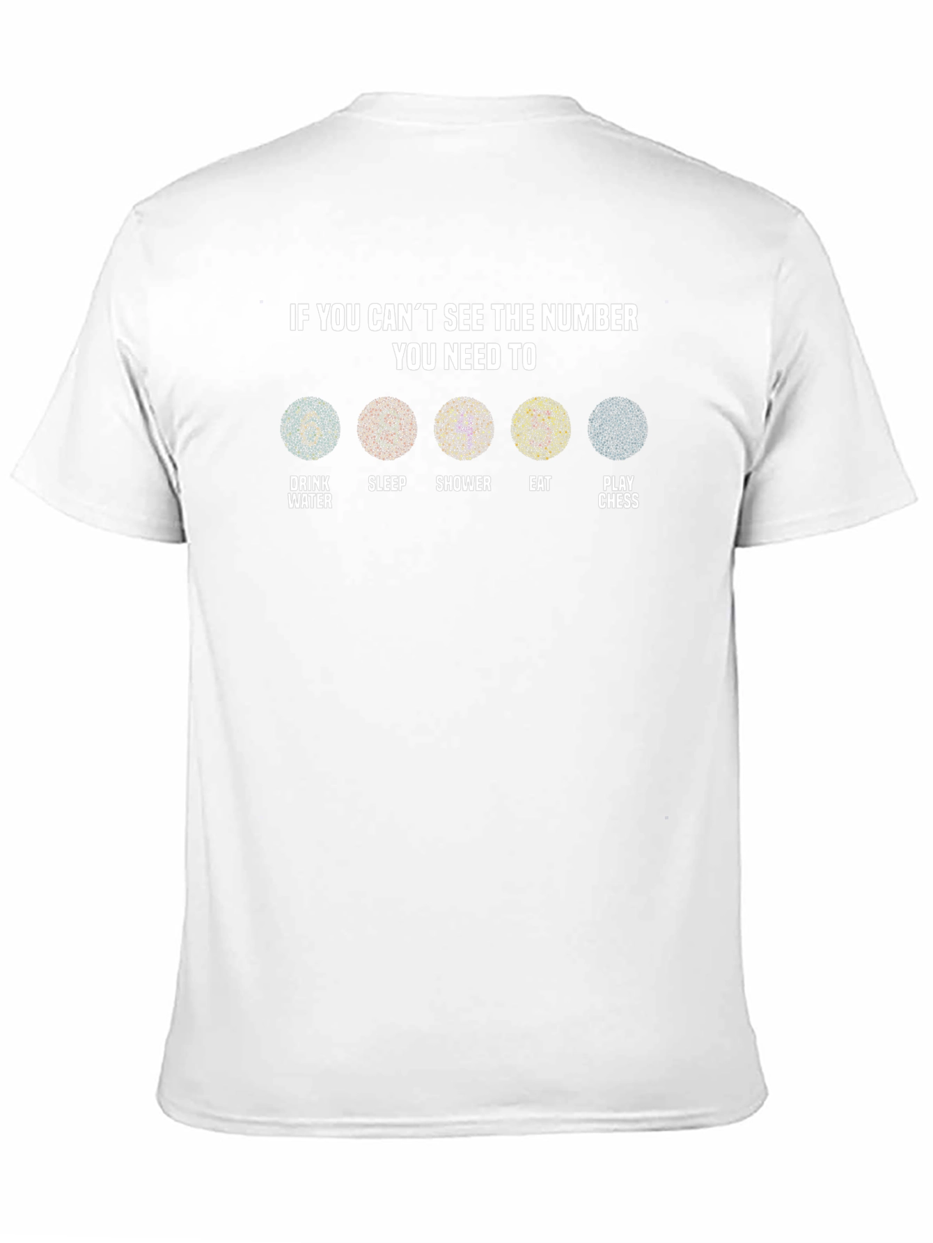 Number Illusion T-Shirt - Drink Sleep Shower Eat Chess