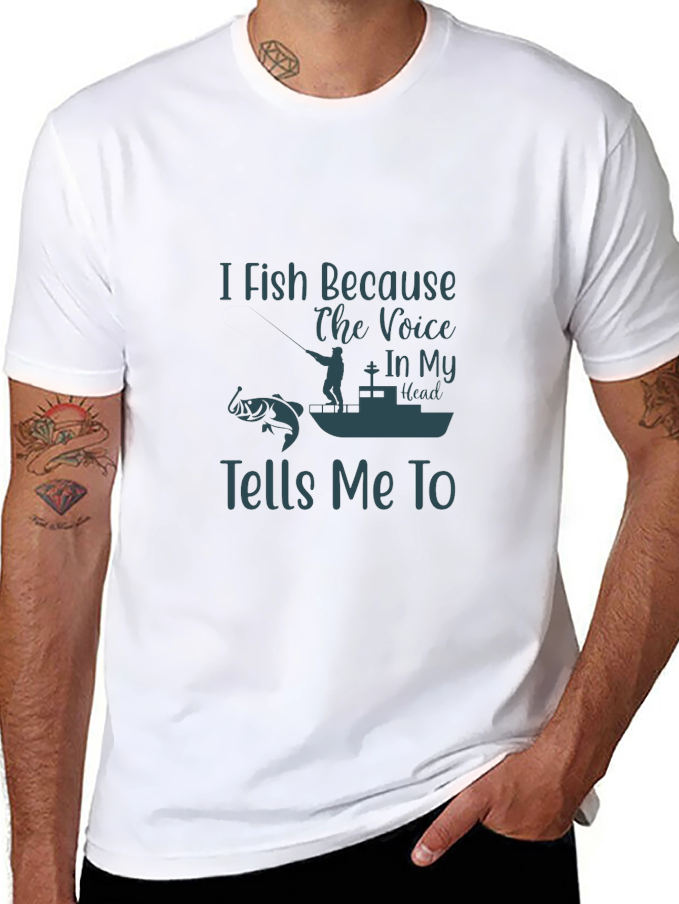 I Fish Because T-Shirt - Fishing Lover Tee
