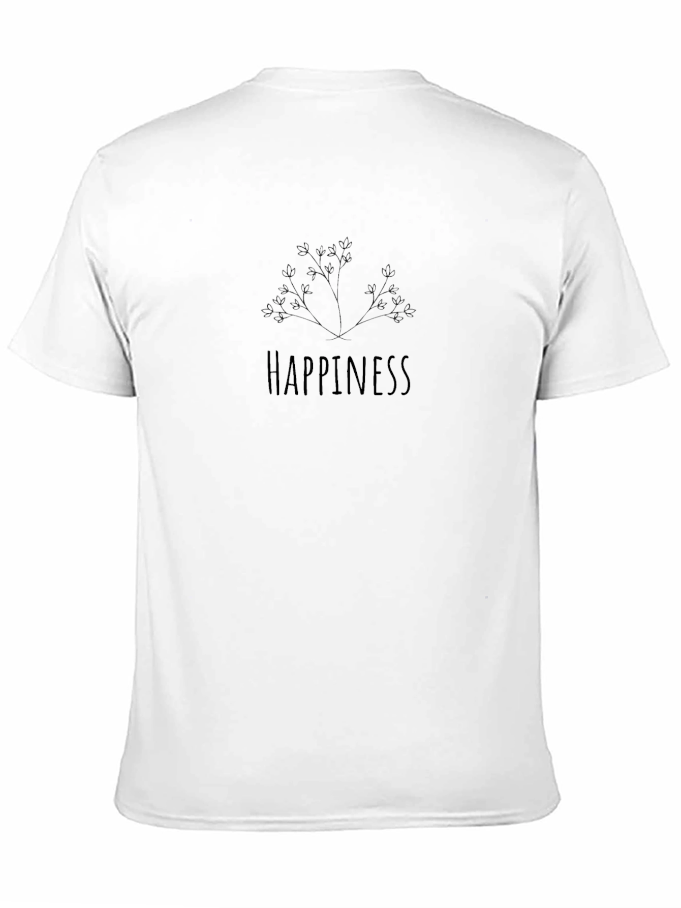 Happiness Graphic Tee - Casual Comfort Black T-Shirt