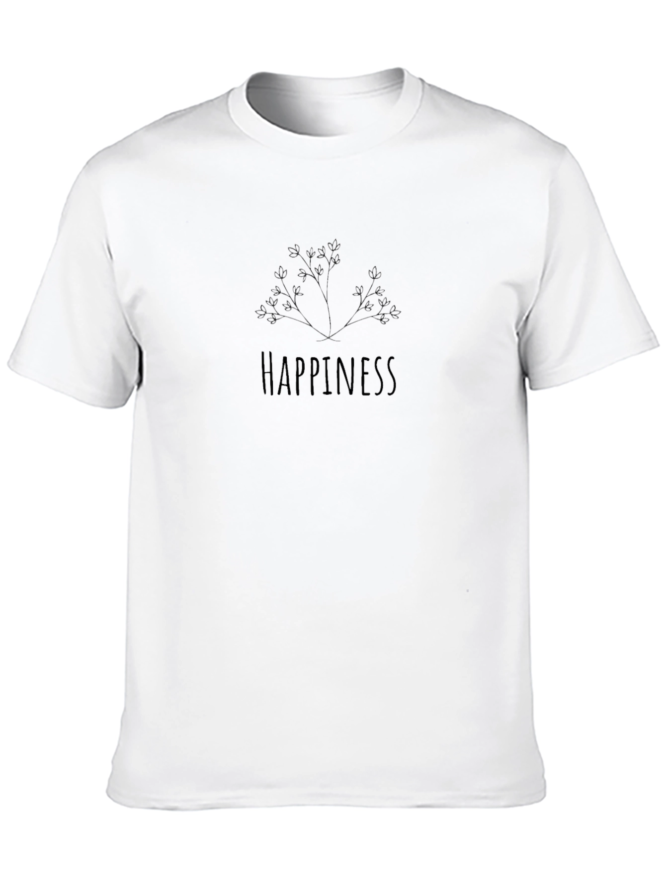 Happiness Graphic Tee - Casual Comfort Black T-Shirt