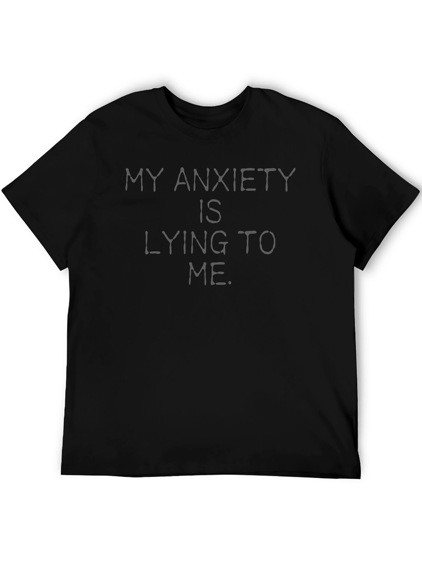 Anxiety Statement Black Graphic T-Shirt
