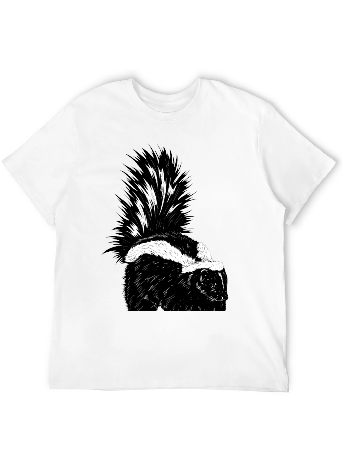 Skunk Graphic T-Shirt - Black Cotton Tee