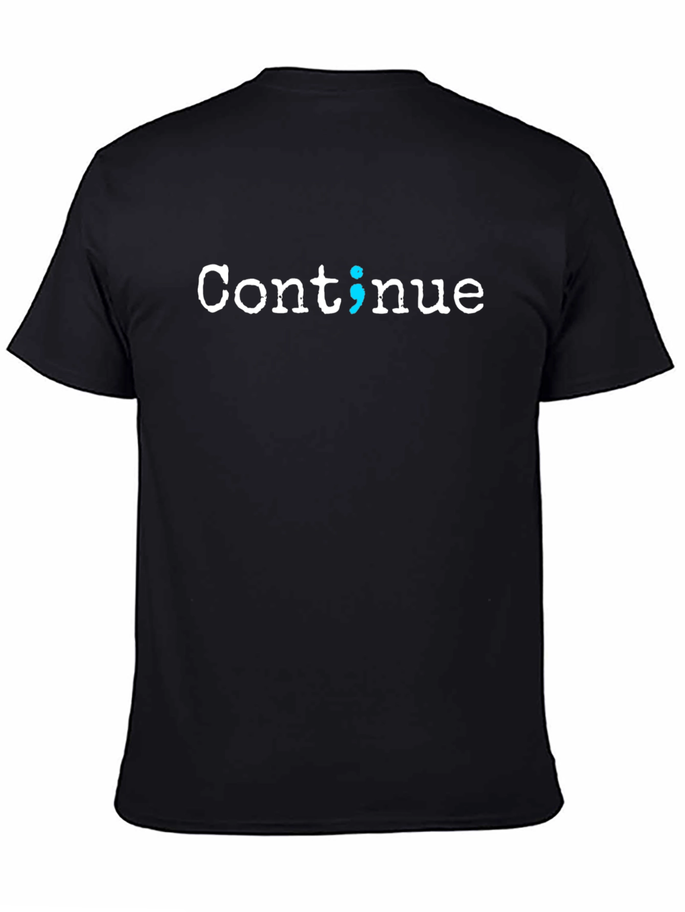 Continue Semicolon Graphic T-Shirt - Mental Health Awareness