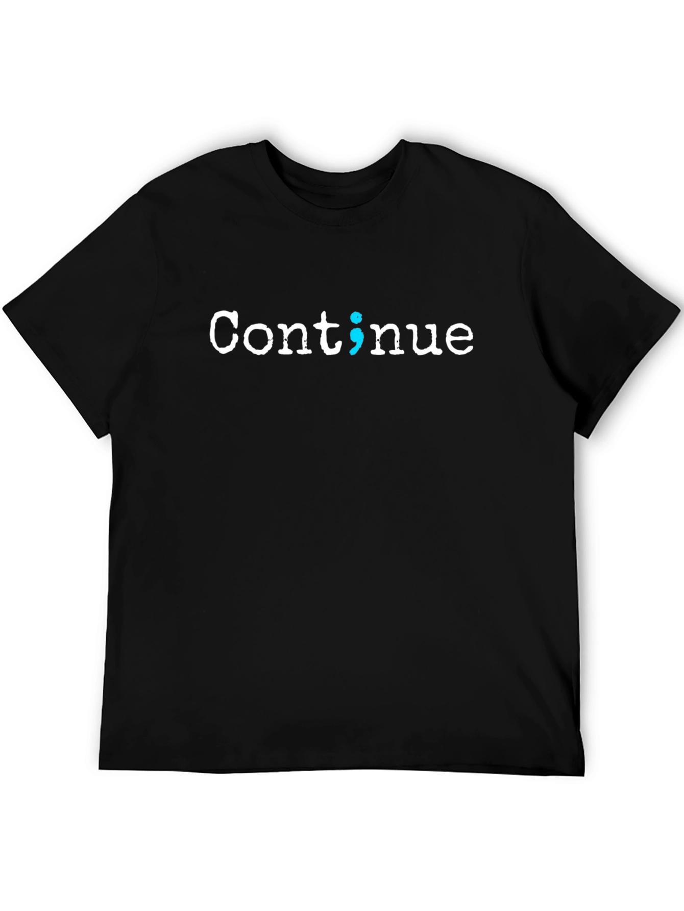 Continue Semicolon Graphic T-Shirt - Mental Health Awareness
