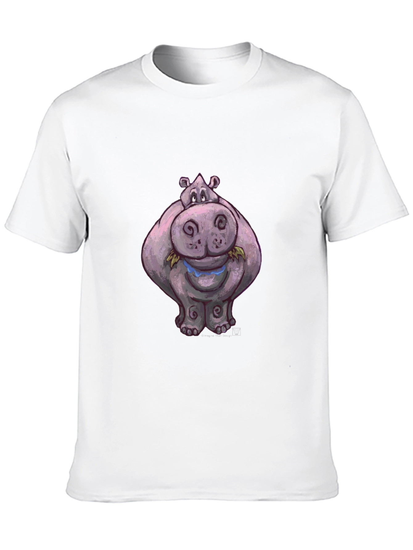 Hippo Graphic Tee - Black Cotton Casual Shirt