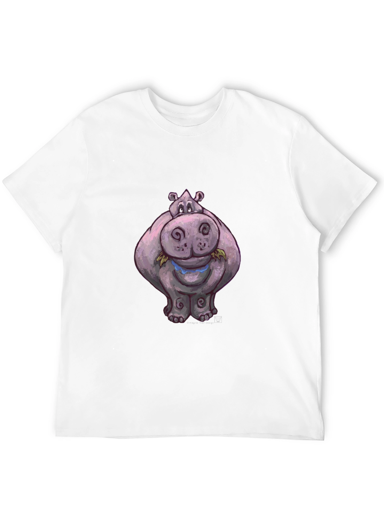 Hippo Graphic Tee - Black Cotton Casual Shirt