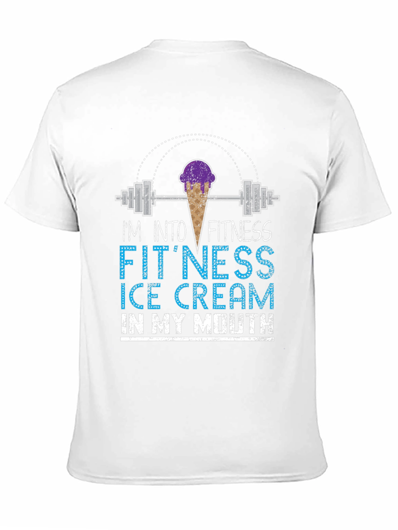 Fitness Ice Cream Mens Graphic T-Shirt