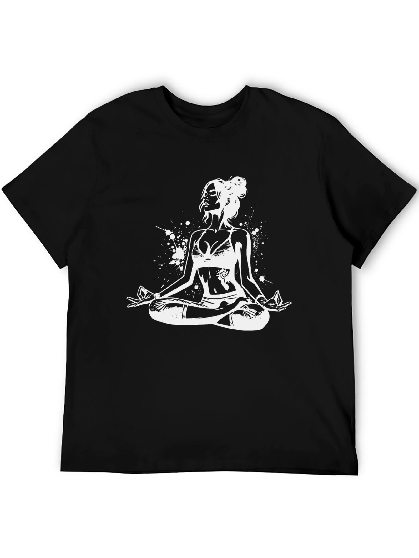 Yoga Pose Graphic Black T-Shirt