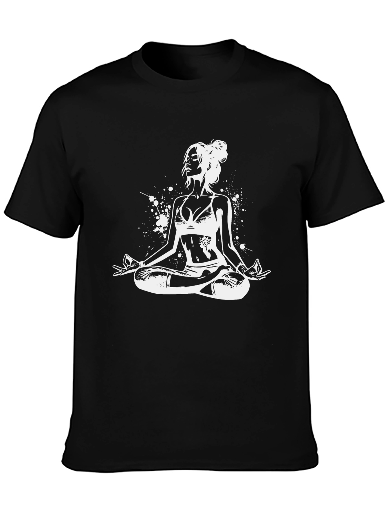Yoga Pose Graphic Black T-Shirt