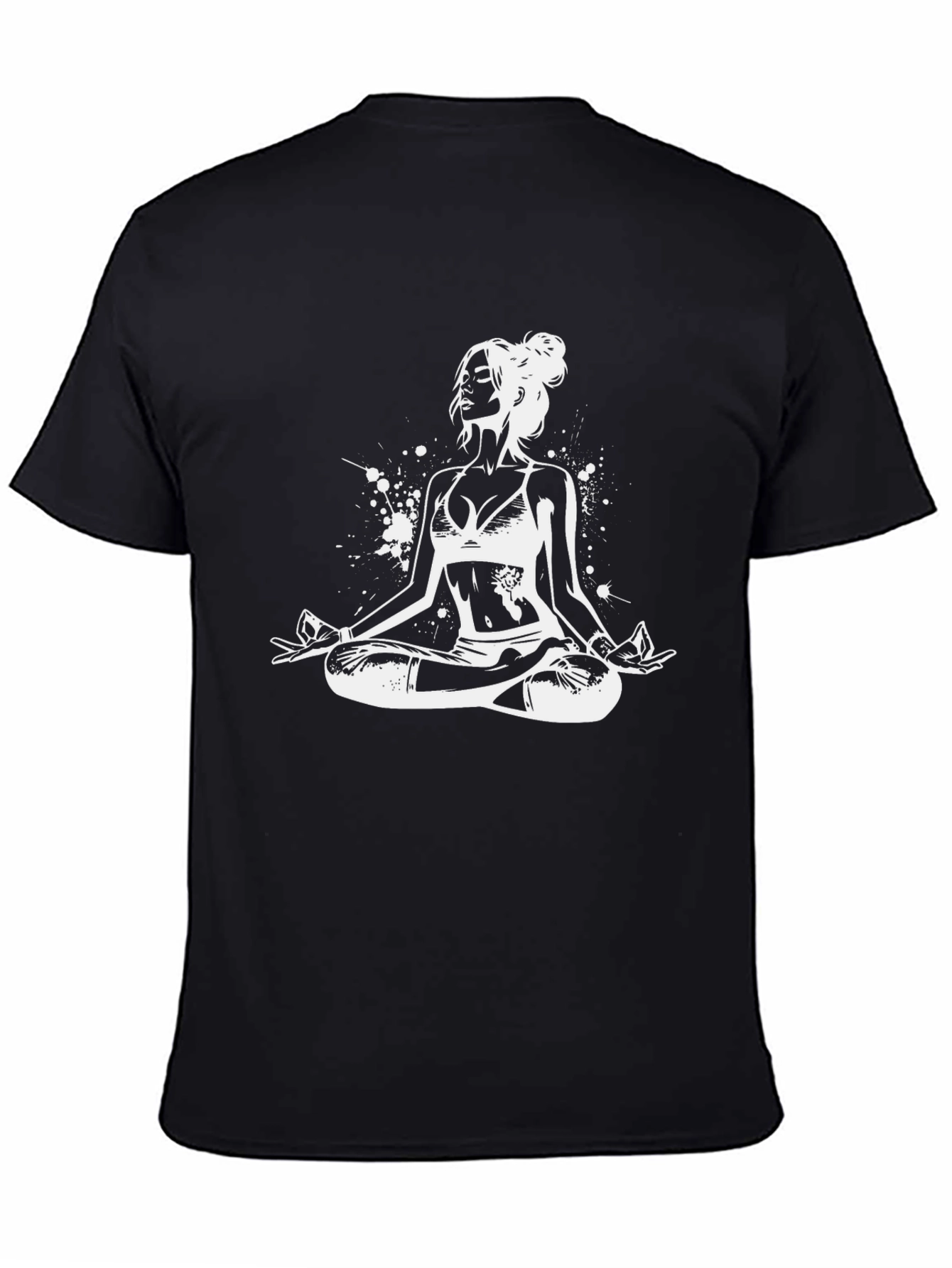 Yoga Pose Graphic Black T-Shirt