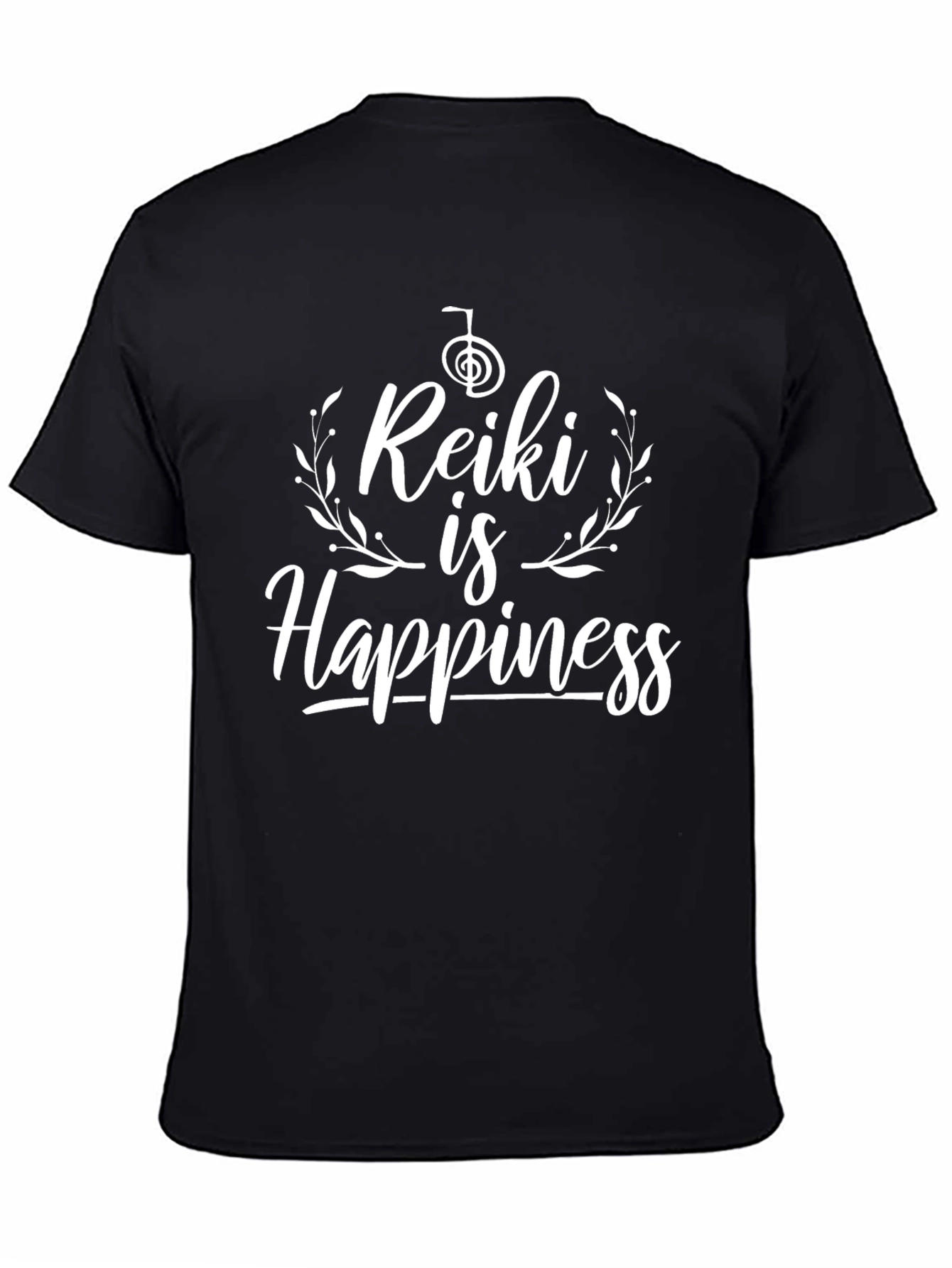 Reiki Is Happiness Black T-Shirt
