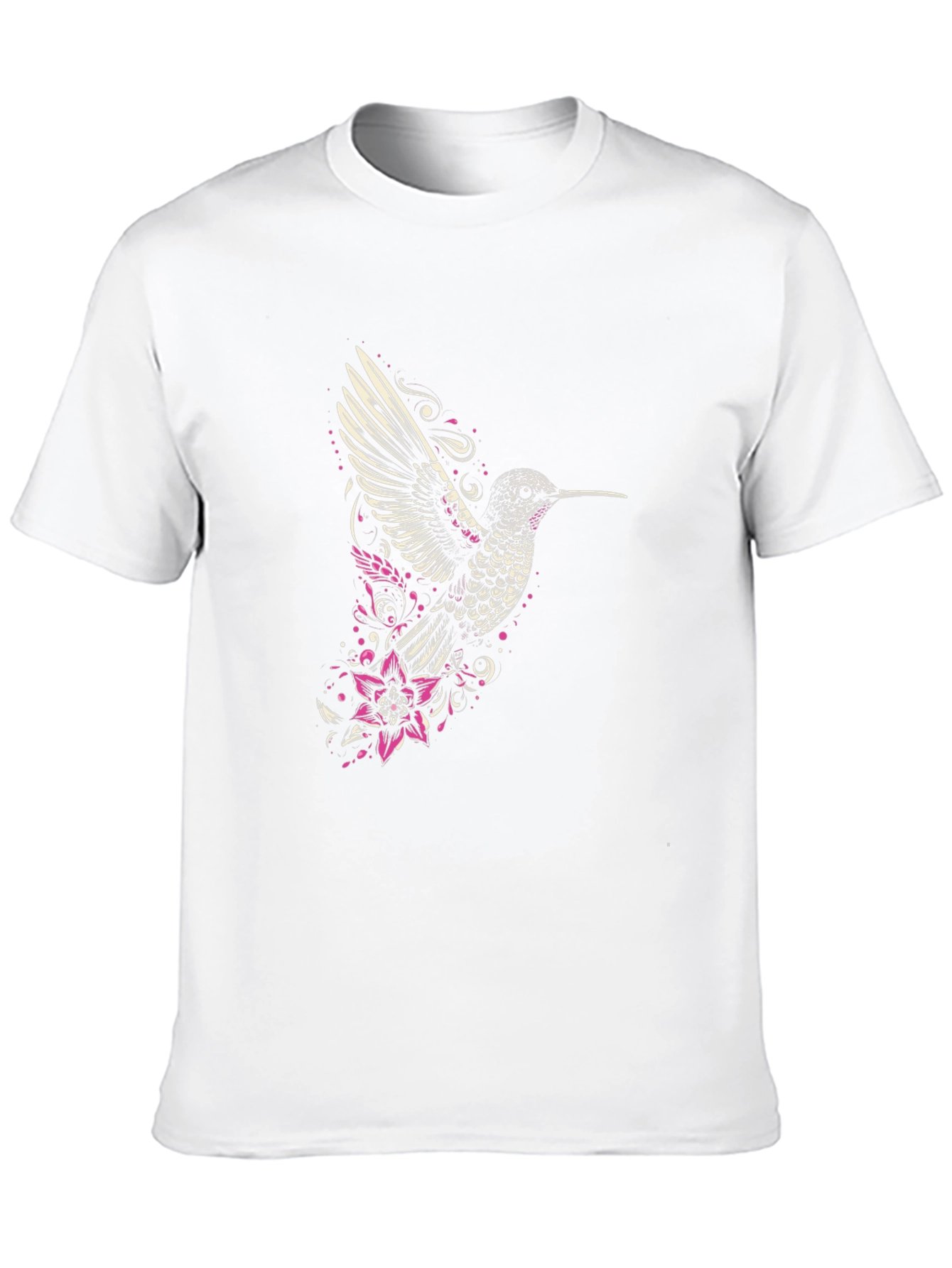 Hummingbird Graphic Tee - Stylish Mens Black T-Shirt