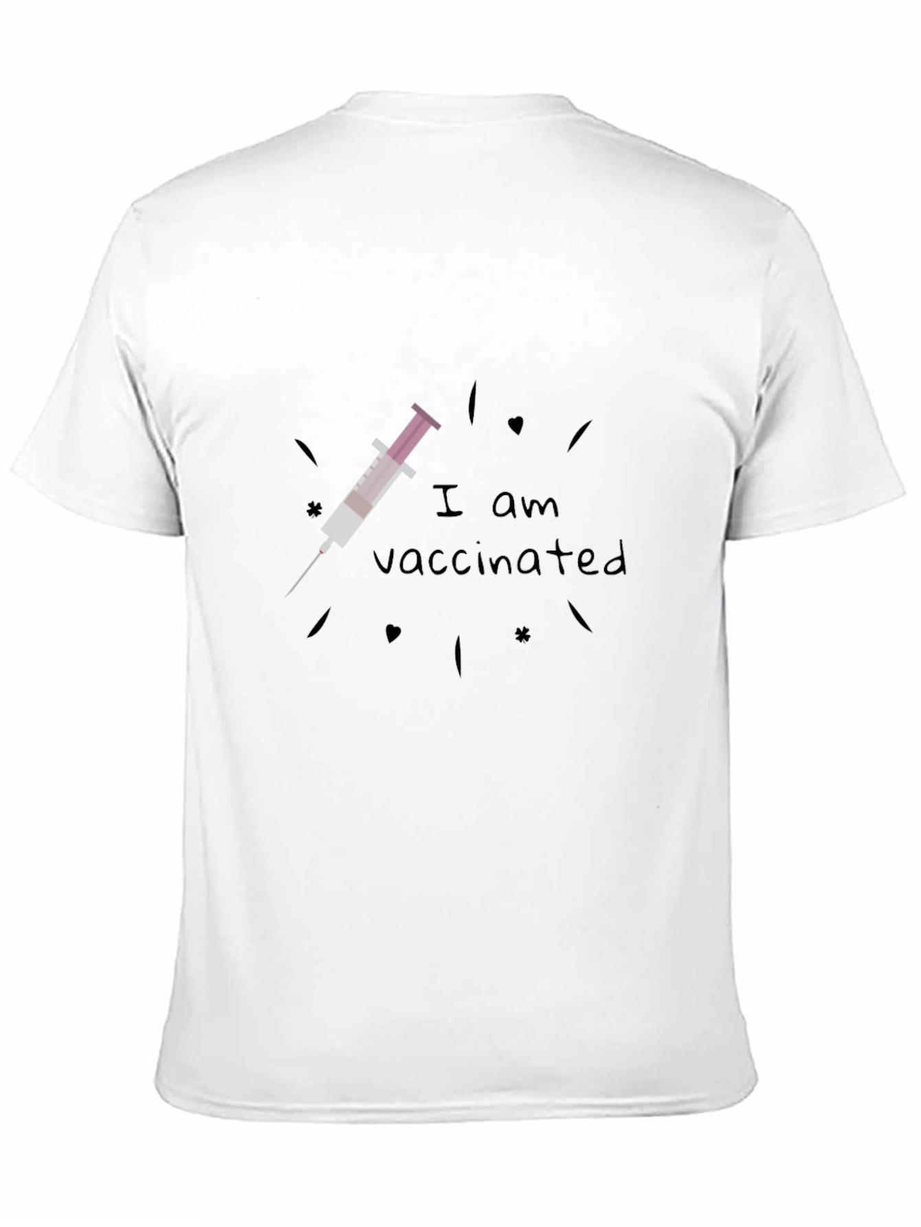I Am Vaccinated Black T-Shirt