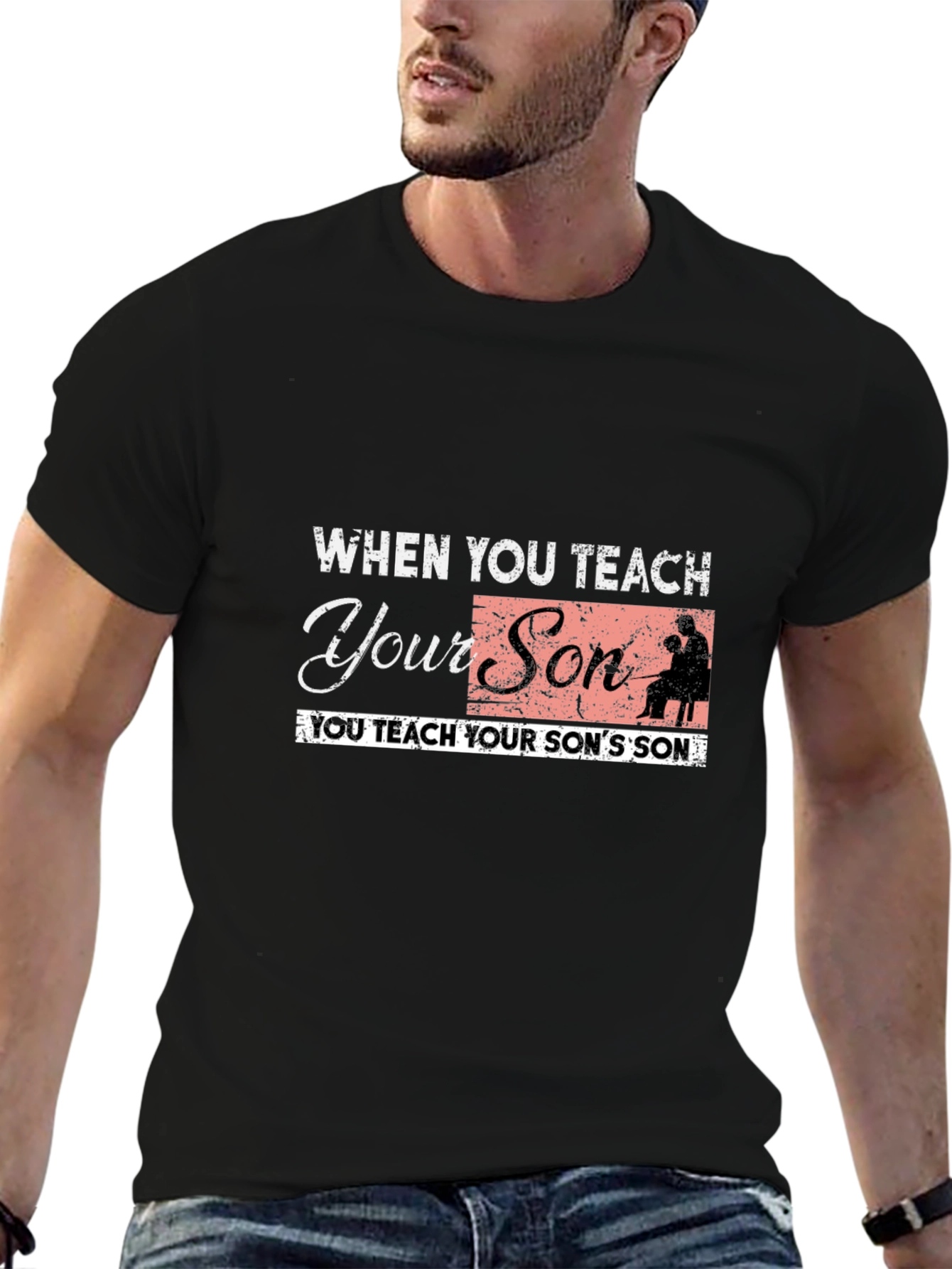 Teach Your Son Black Graphic Tee