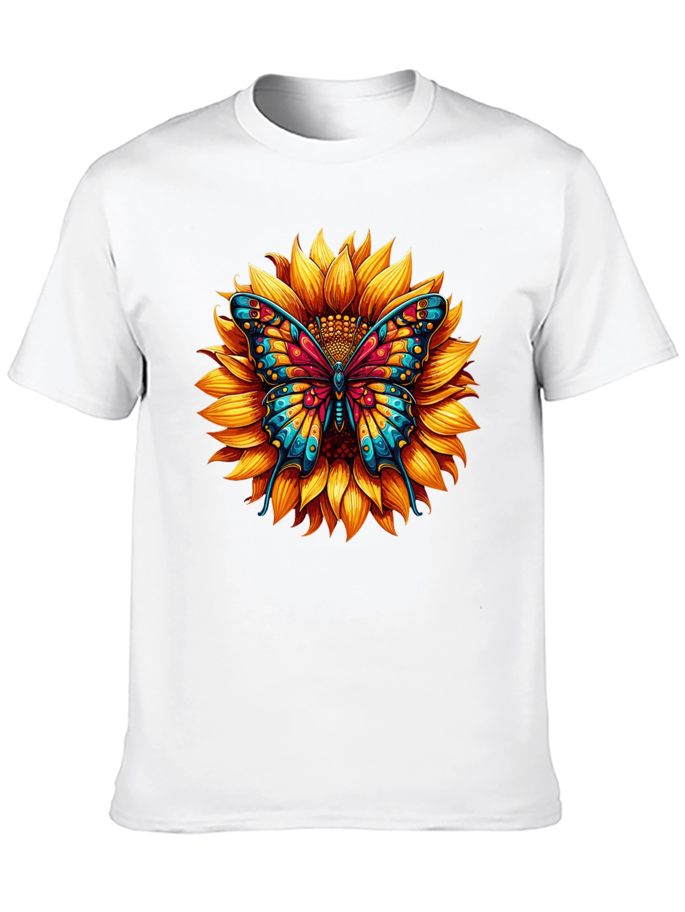 Sunflower Butterfly Graphic Tee