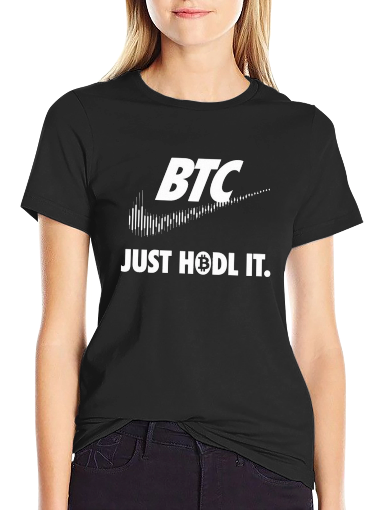 BTC Just Hodl It Black T-Shirt