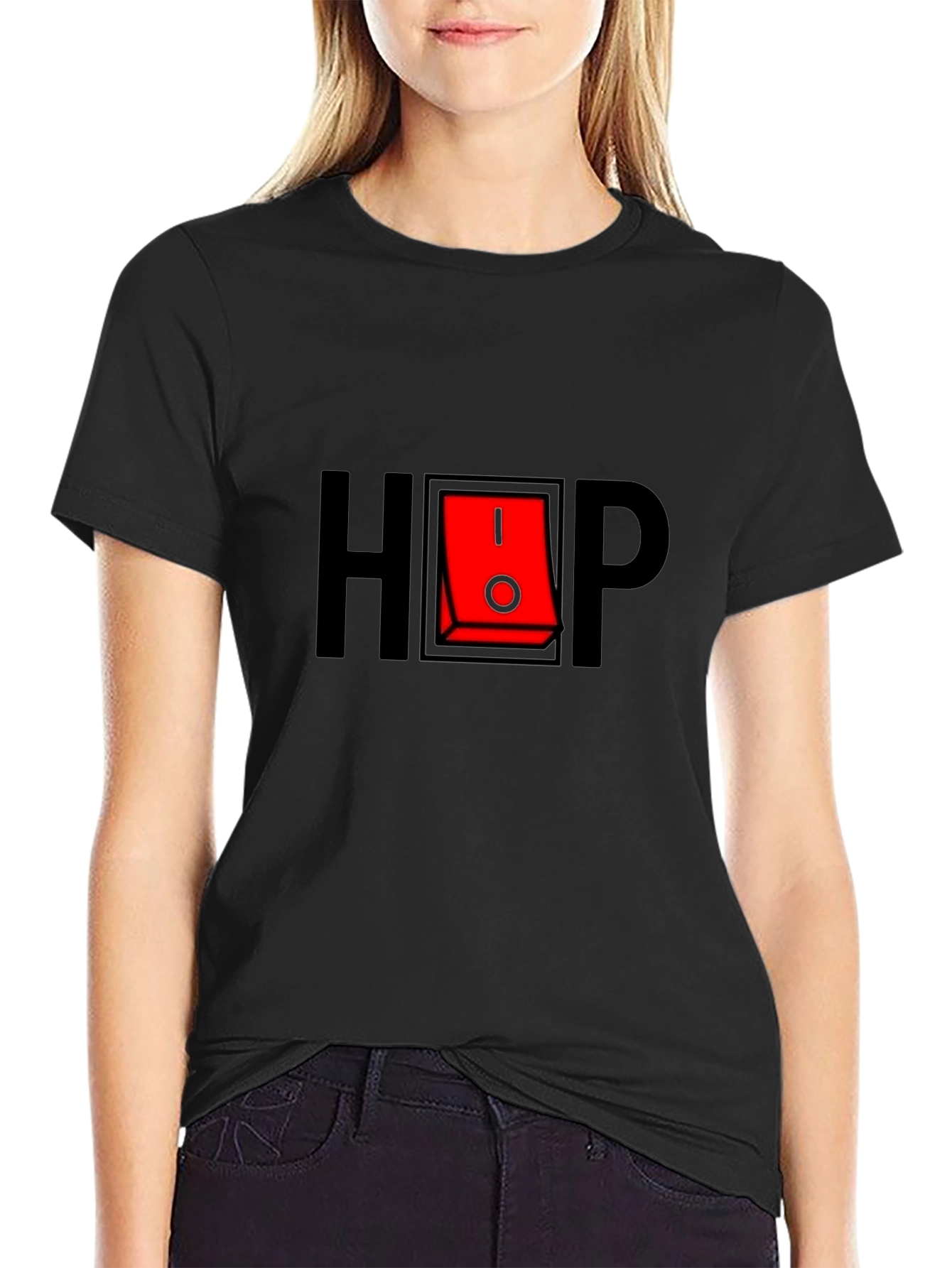 HIP Switch Graphic T-Shirt - Black Cotton Tee