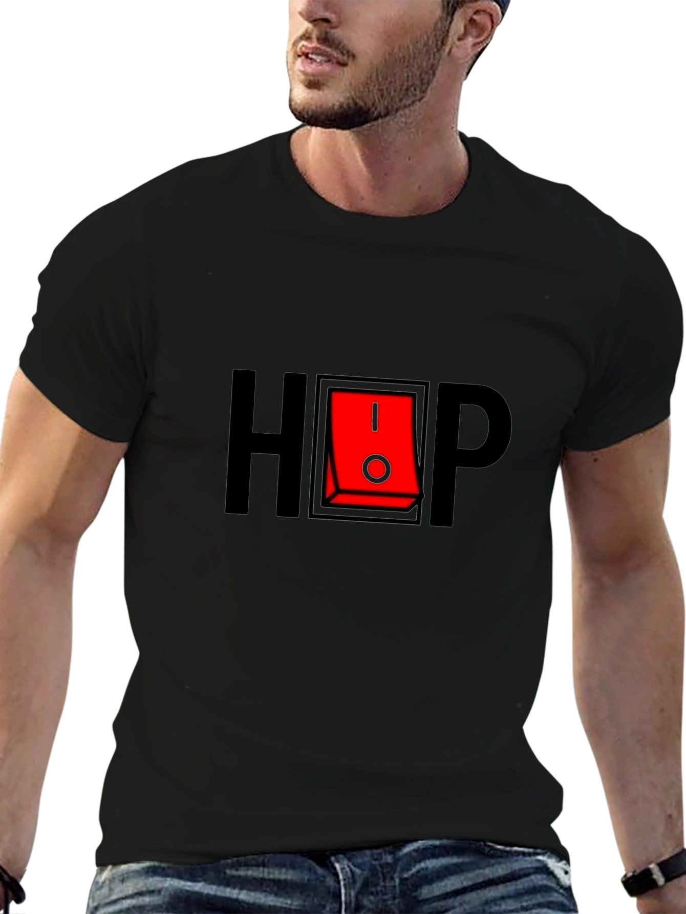 HIP Switch Graphic T-Shirt - Black Cotton Tee