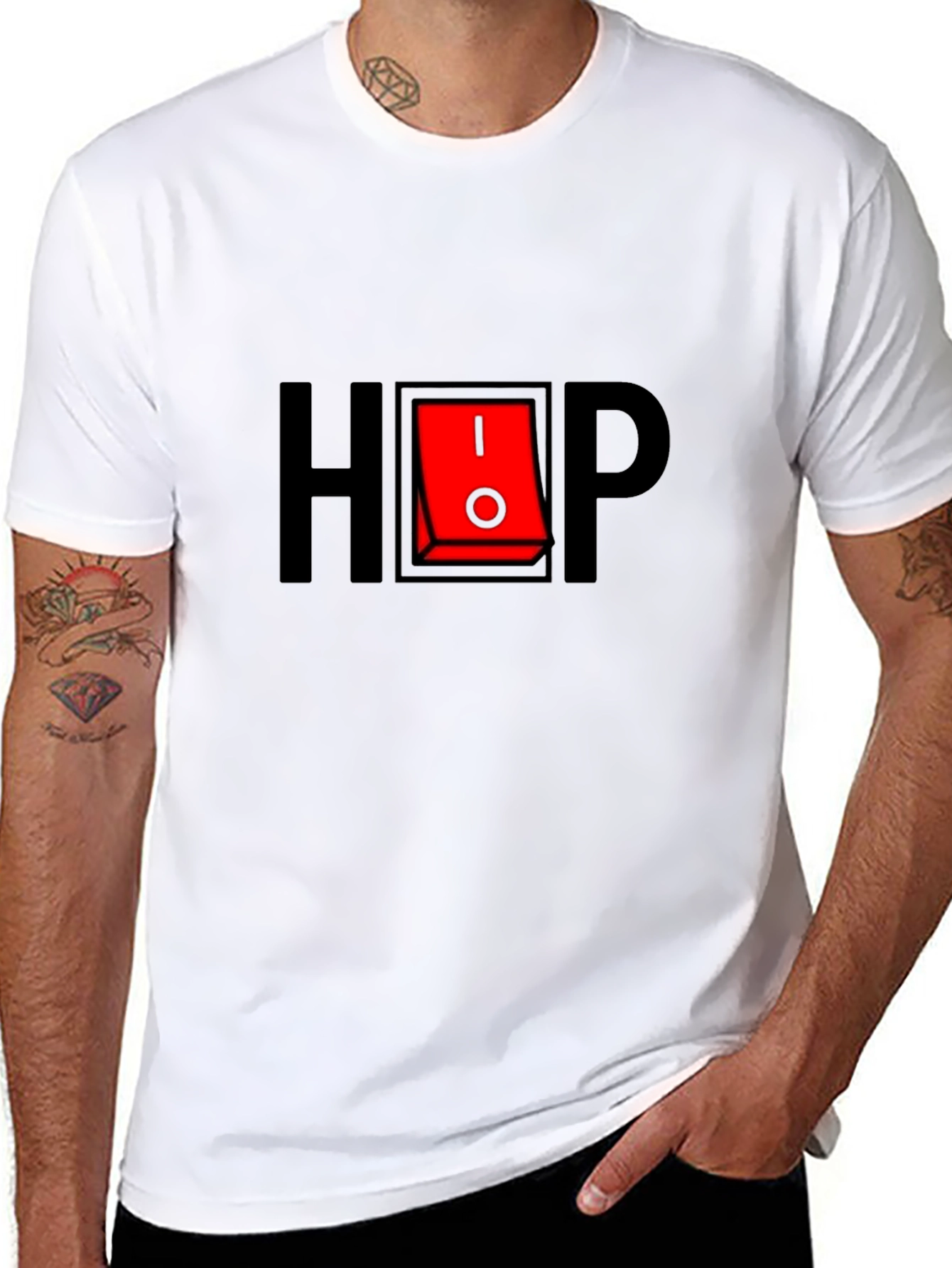 HIP Switch Graphic T-Shirt - Black Cotton Tee