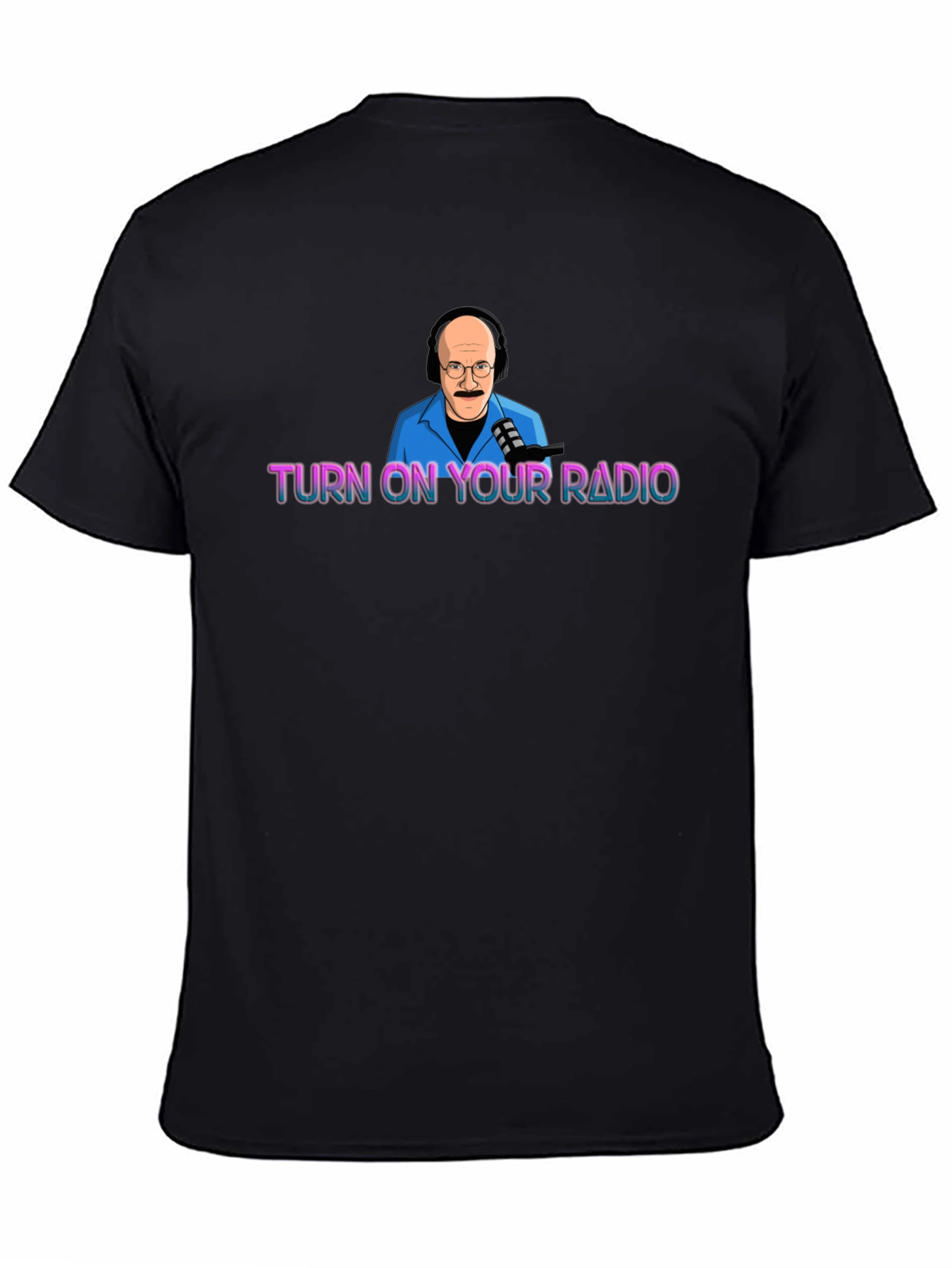 Turn On Your Radio Black Graphic Tee