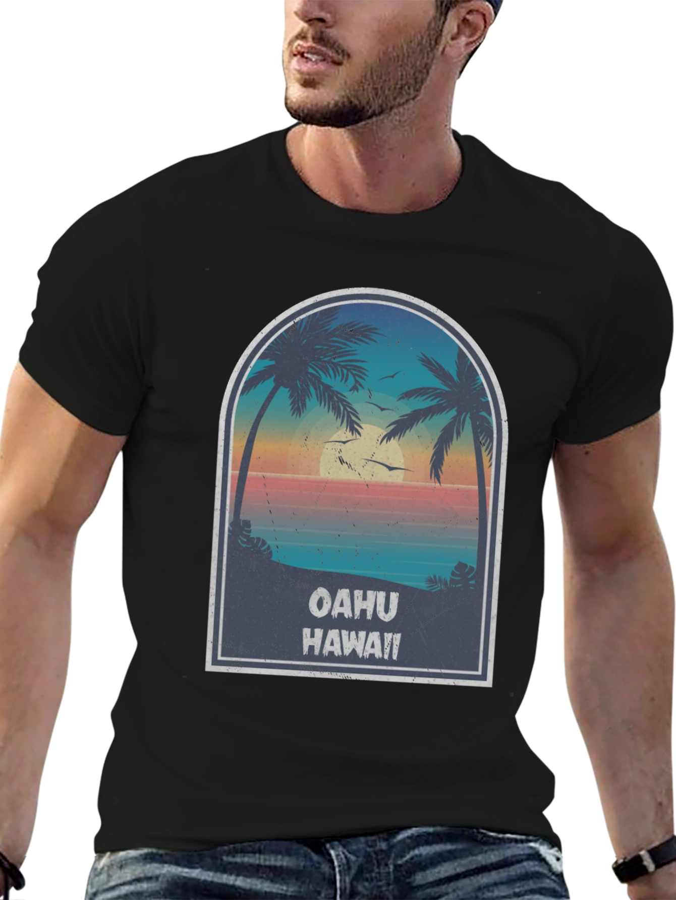 Oahu Hawaii Graphic T-Shirt - Island Vibes