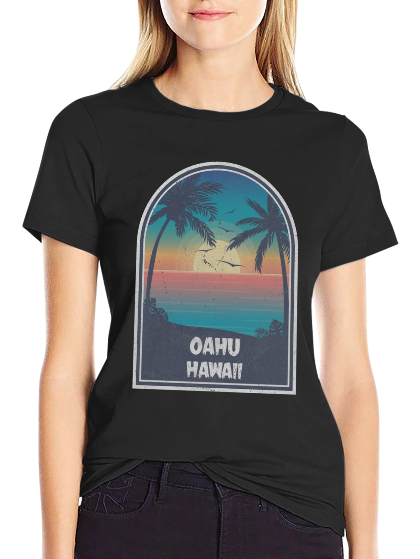 Oahu Hawaii Graphic T-Shirt - Island Vibes