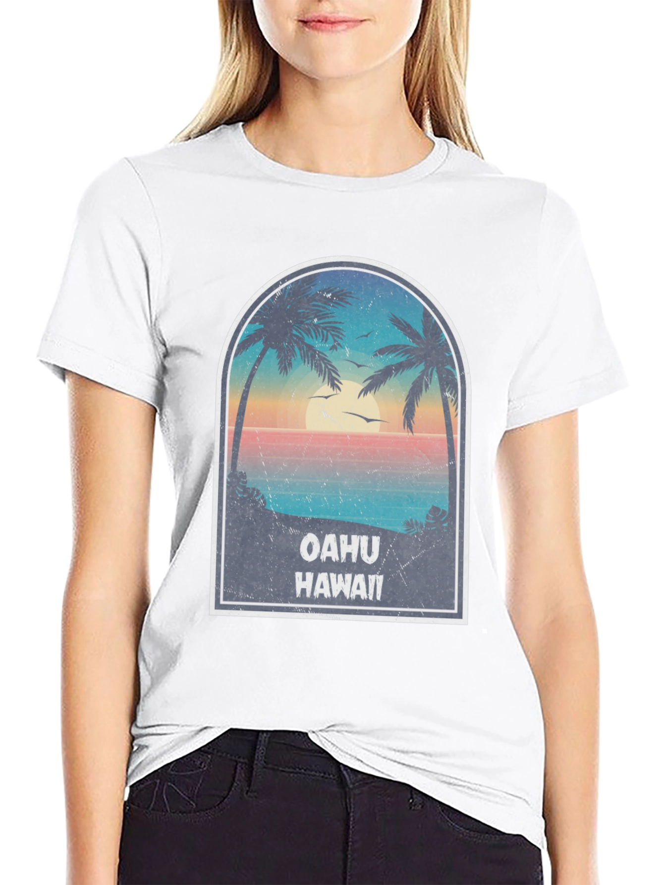Oahu Hawaii Graphic T-Shirt - Island Vibes