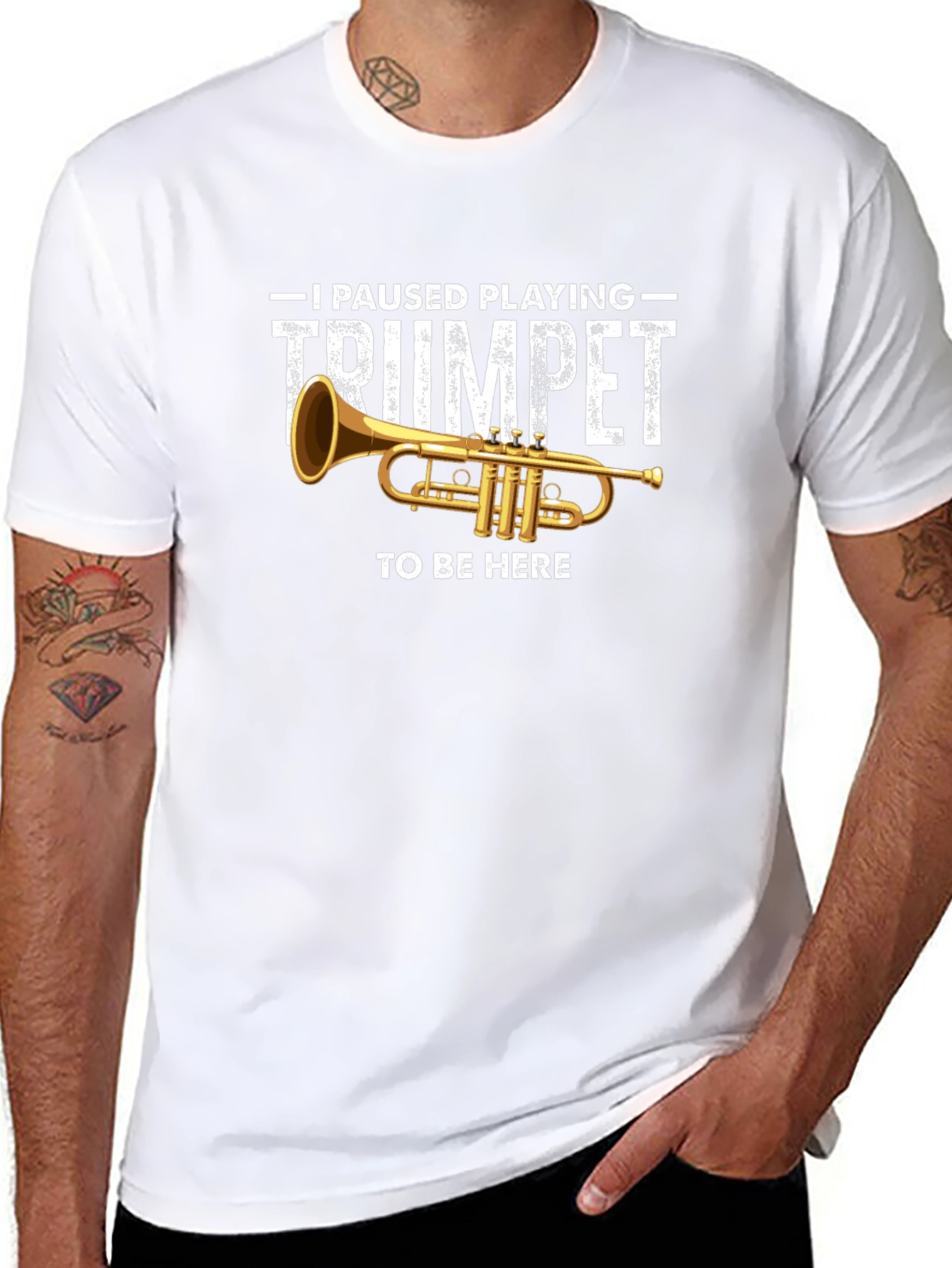 Trumpet Player Graphic T-Shirt - Musician Humor Tee