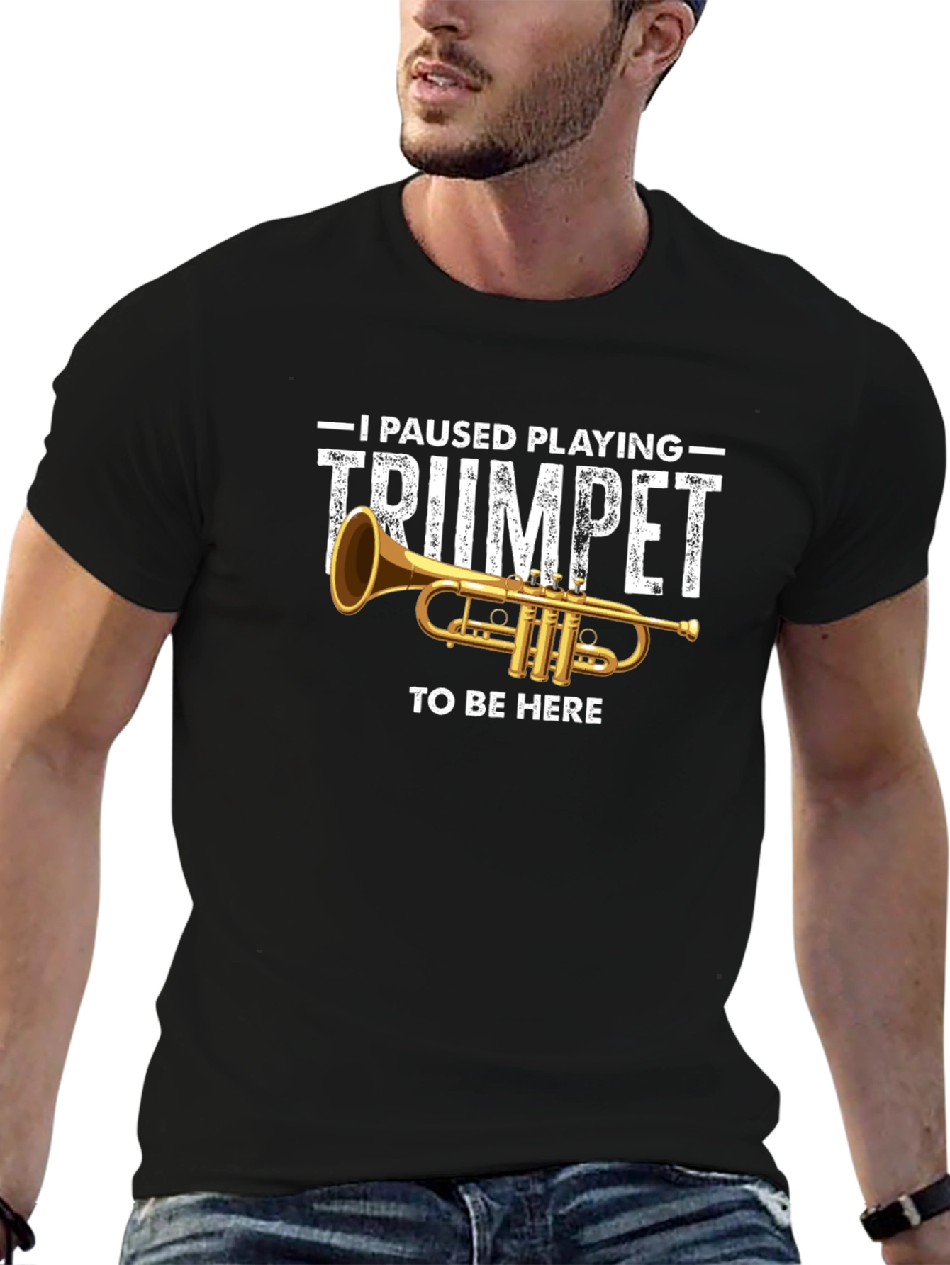 Trumpet Player Graphic T-Shirt - Musician Humor Tee