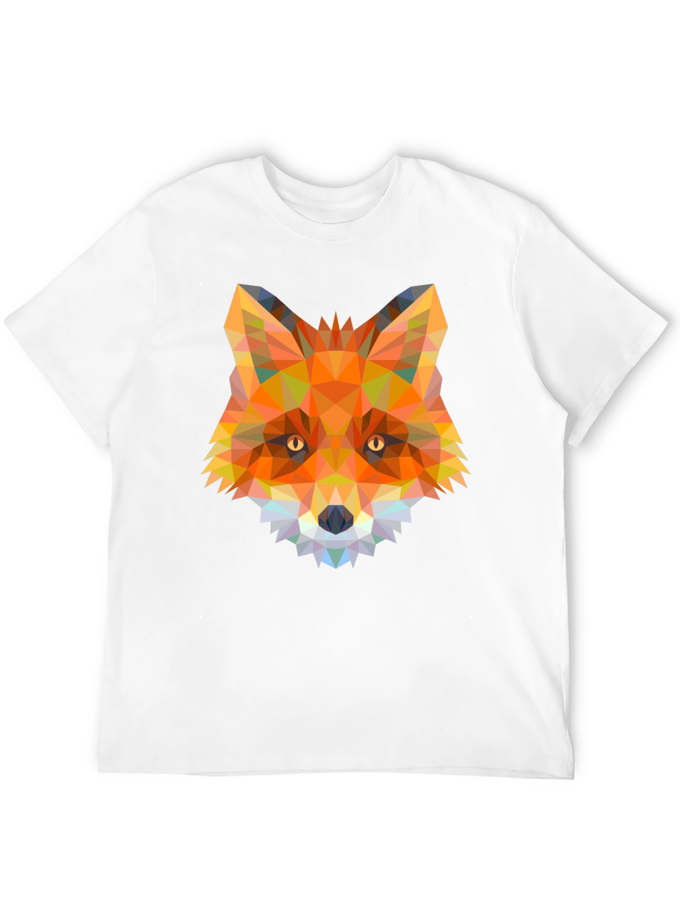 Geometric Fox Graphic T-Shirt - Modern Animal Tee