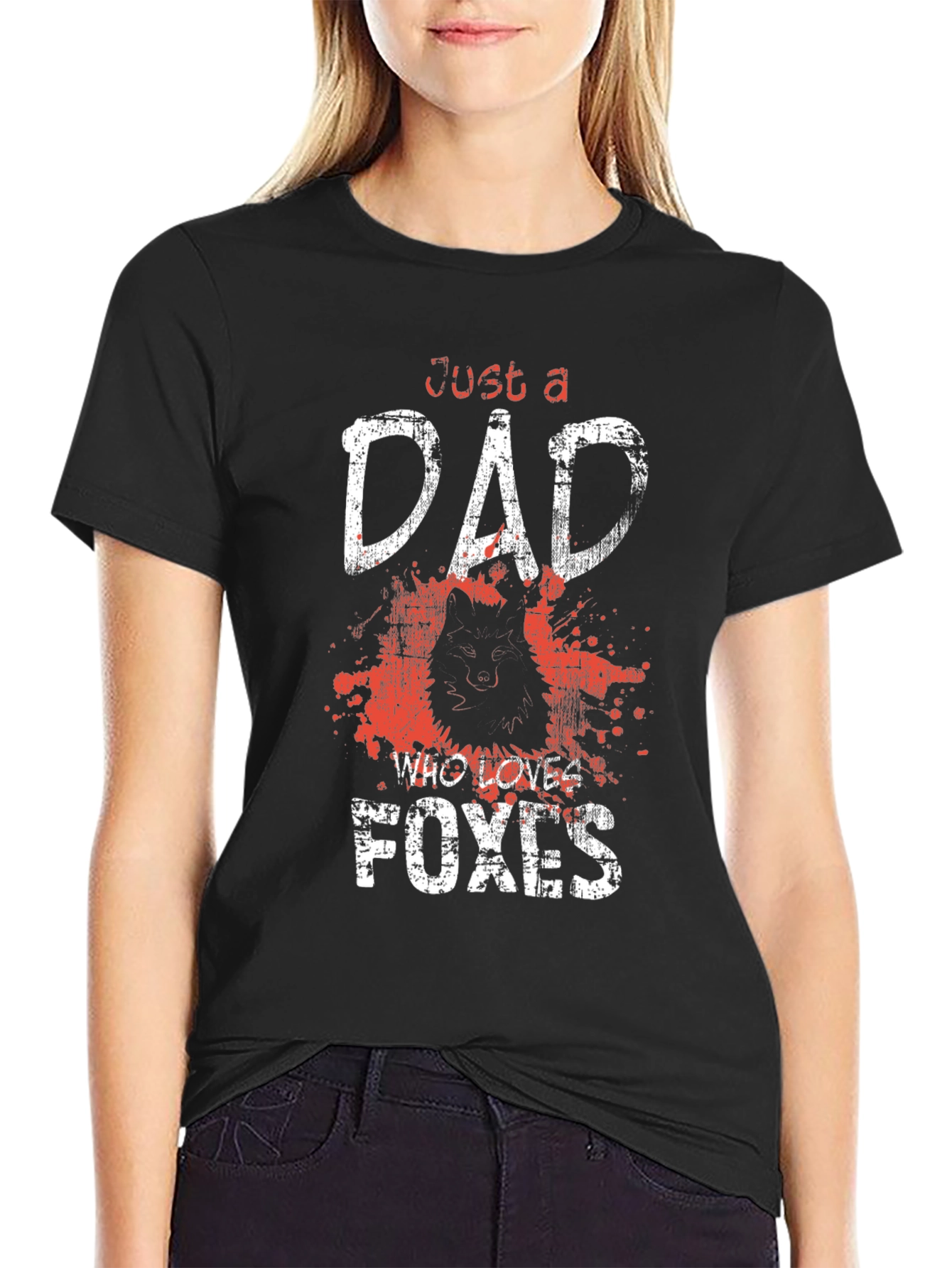 Just a Dad Who Loves Foxes T-Shirt